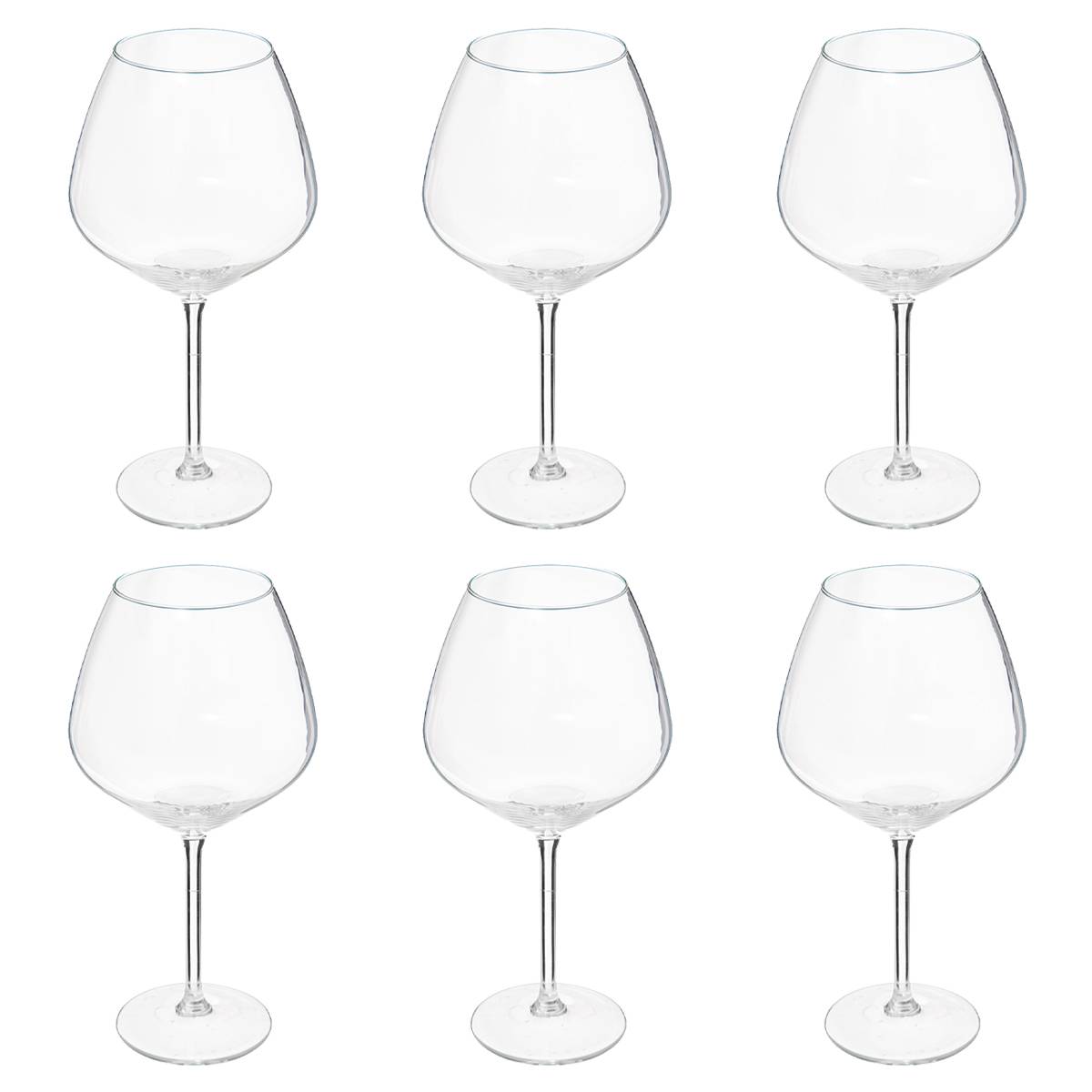 Set of 6 "Nora" gin glasses 650 ml, Transparent