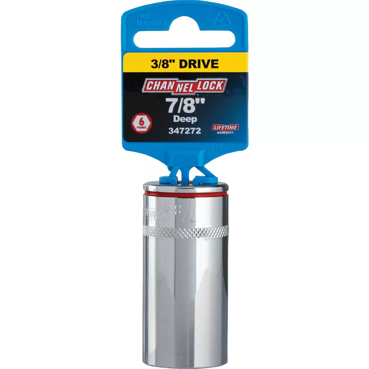 Channellock 3/8 In. Drive 7/8 In. 6-Point Deep Standard Socket