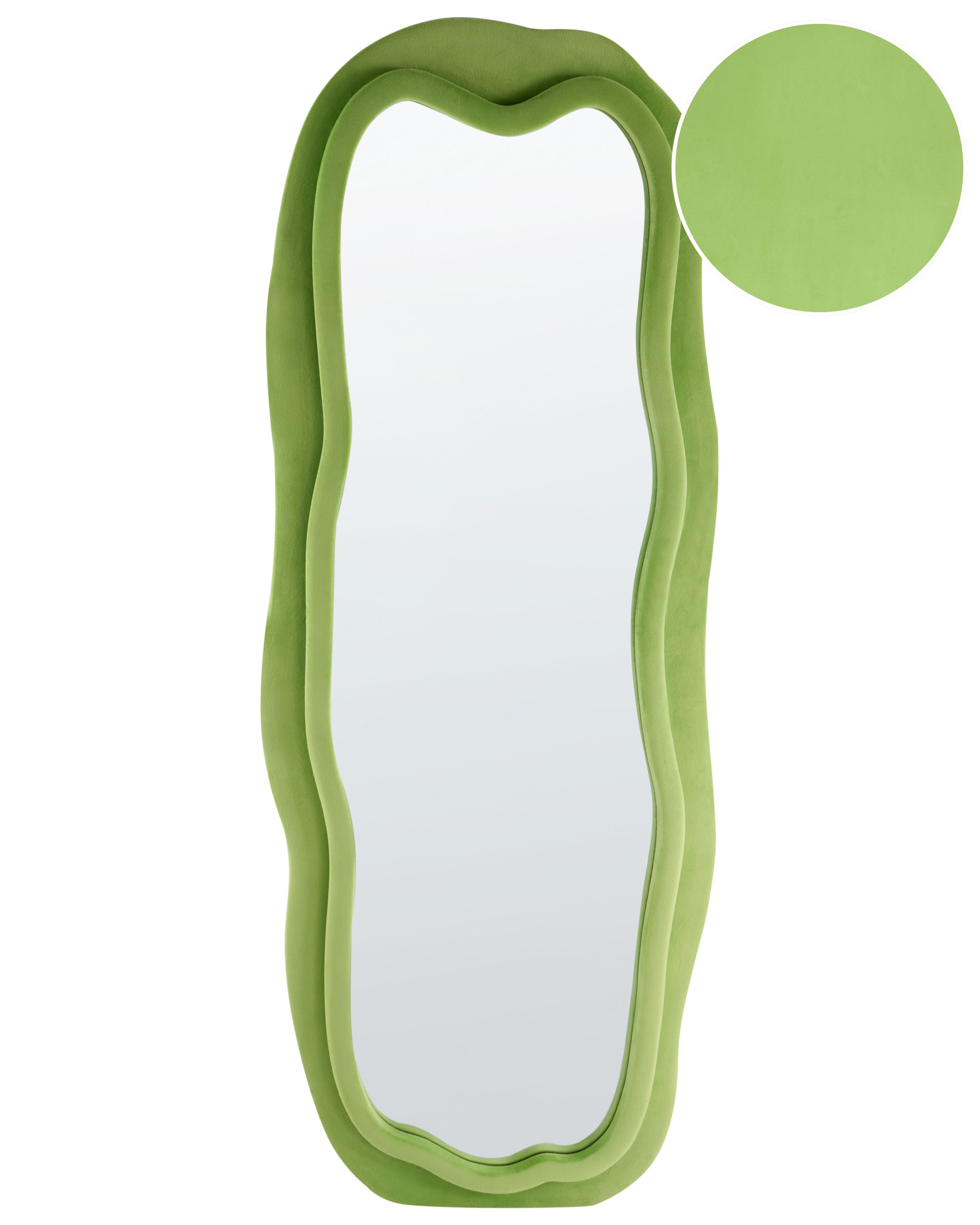 Wall Mirror BEAUNE 56 cm 160 cm Velvet Green