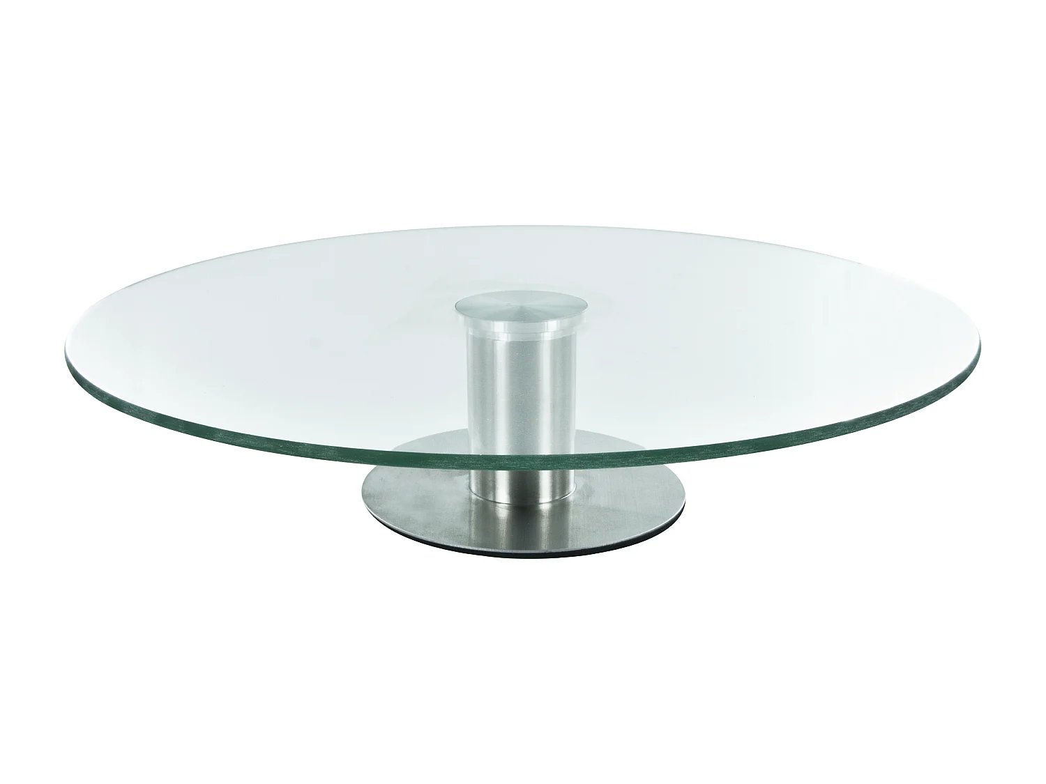 Plateau Tournant - LILY COOK - Verre et Inox - Transparent