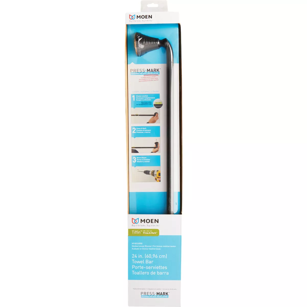 Moen Tiffin 24 In. Towel Bar, Mediterranean Bronze