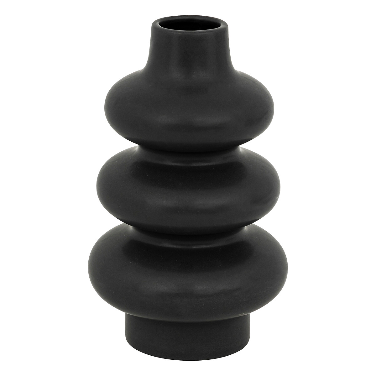 Ceramic vase "Clothilde" Black, H.25 cm