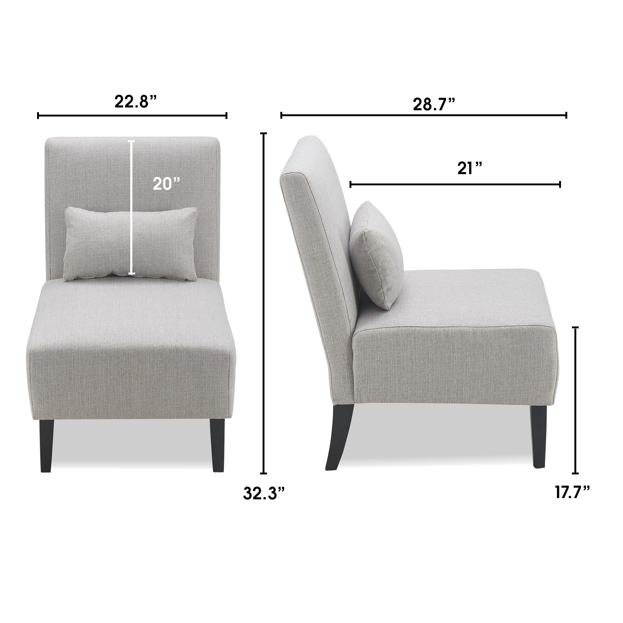 Serta Palisades Slipper Chair Pebble Gray - Image 2