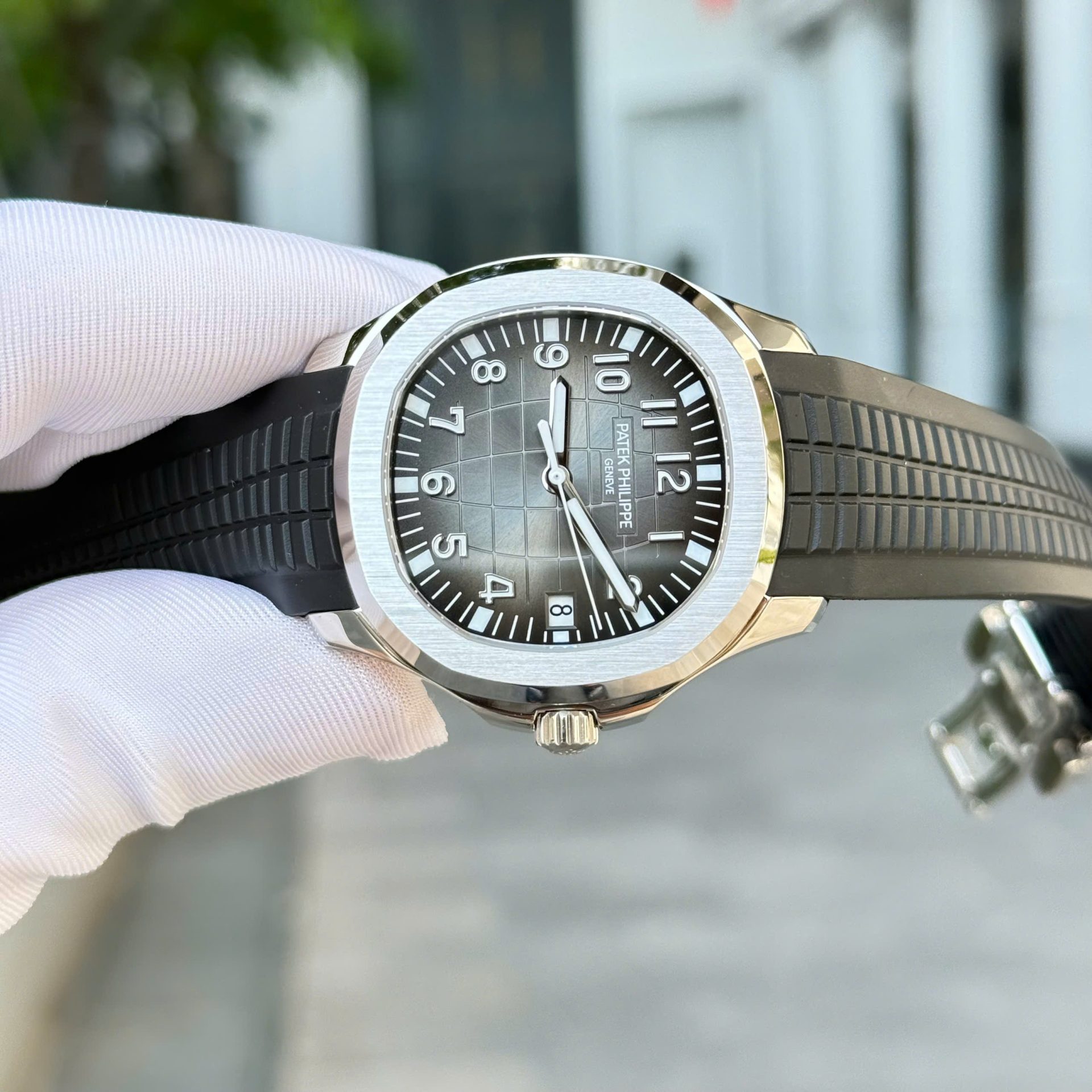 Patek Philippe Aquanaut 5167 Knock Off Watches Gray Dial Rubber Strap Custom BBF Factory 40mm - Top club