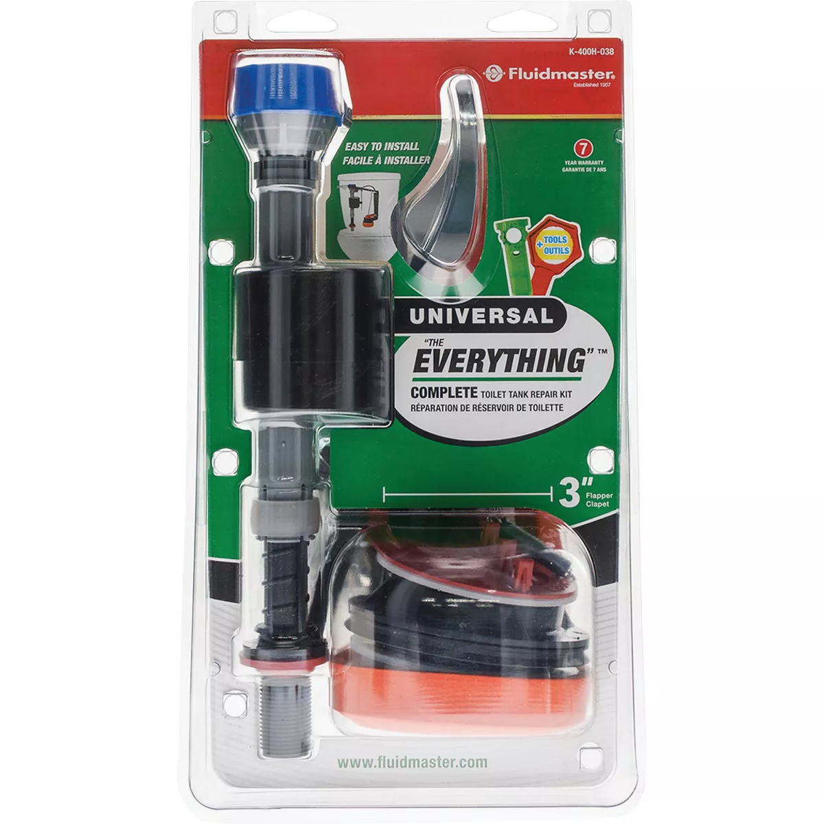 Fluidmaster PerforMAX 2 In. Universal Complete Toilet Repair Kit with Install Tools