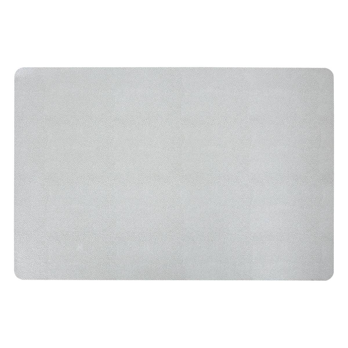 Placemat "Mira" PU - Polyurethane, 49x33 cm, Silver