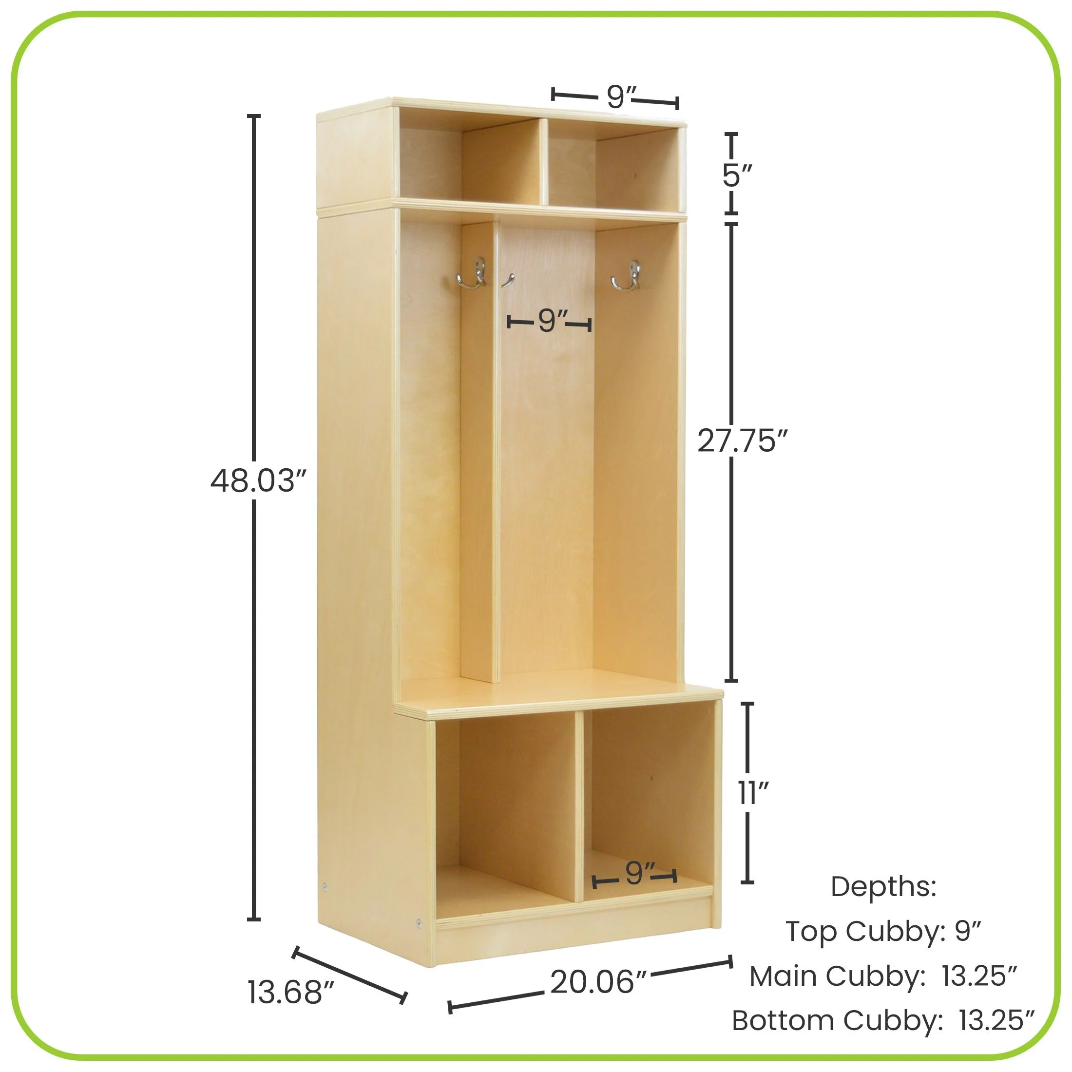 Little Partners Locker Cabinet Cubby Organizer, Learn 'N Store Wooden Classroom Cubbies Compartment Lockers for Storage of Toddlers and Kids Coats, Equipment, Backpacks - Espresso - Image 25