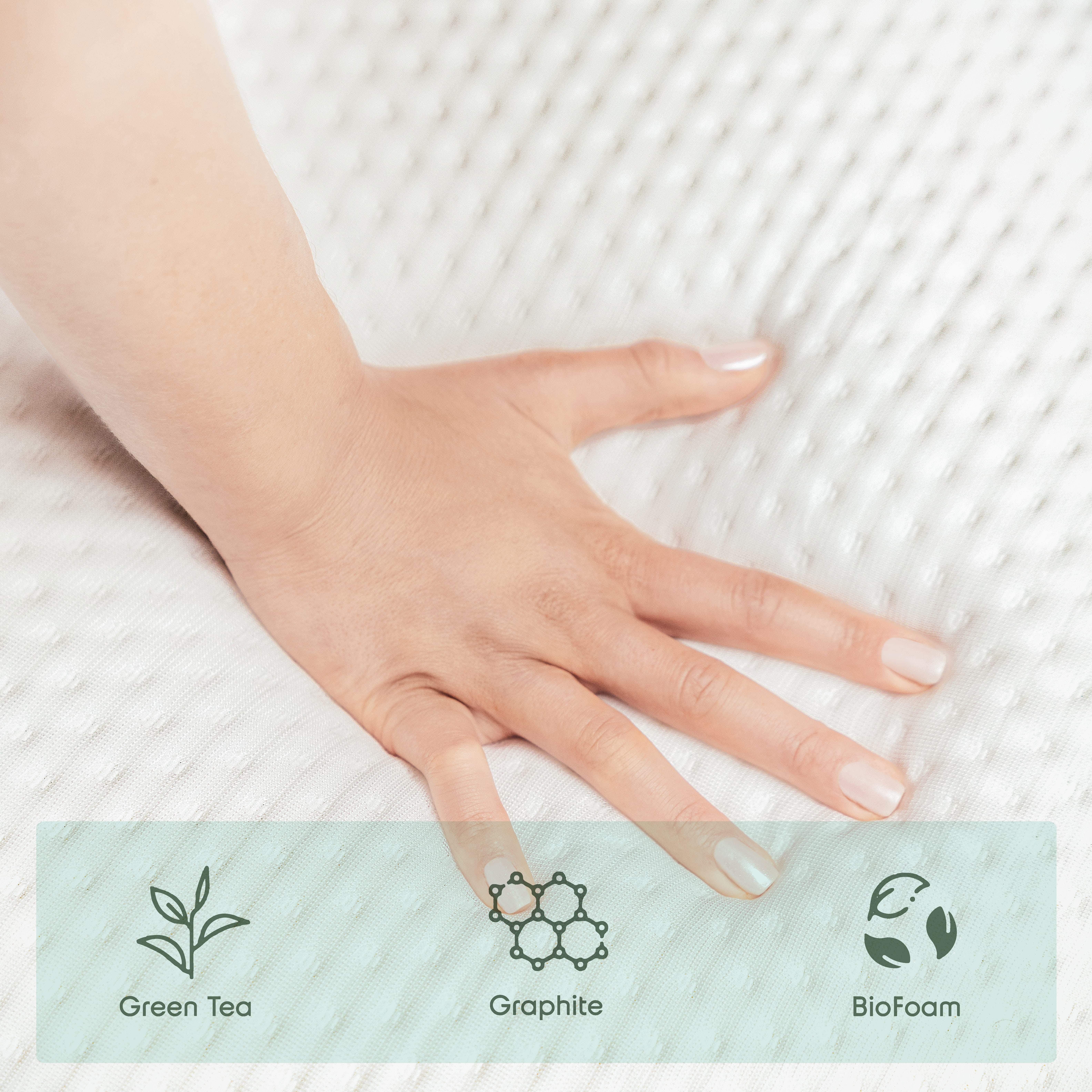 Virtu 10" Memory Foam Mattress Twin, Cooling Green Tea Twin Size Memory Foam Mattress In A Box - Image 3