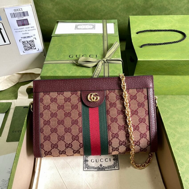 Replica Gucci Ophidia Gg Small Shoulder Bag 503877 In Burgundy1:1High-quality replica