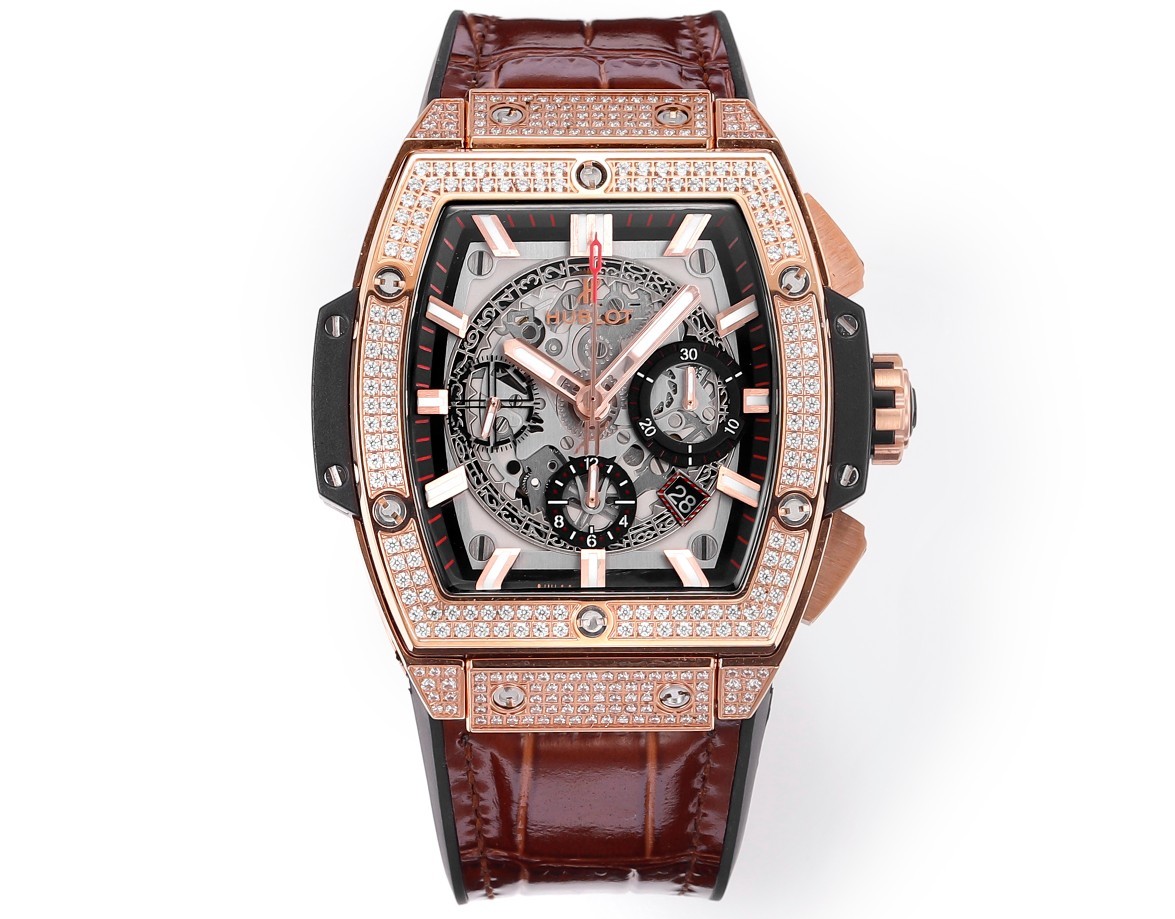 Hublot SPIRIT OF BIG BANG Chronograph, 45 mm Textured rubber strap(1:1 replica) - Top club