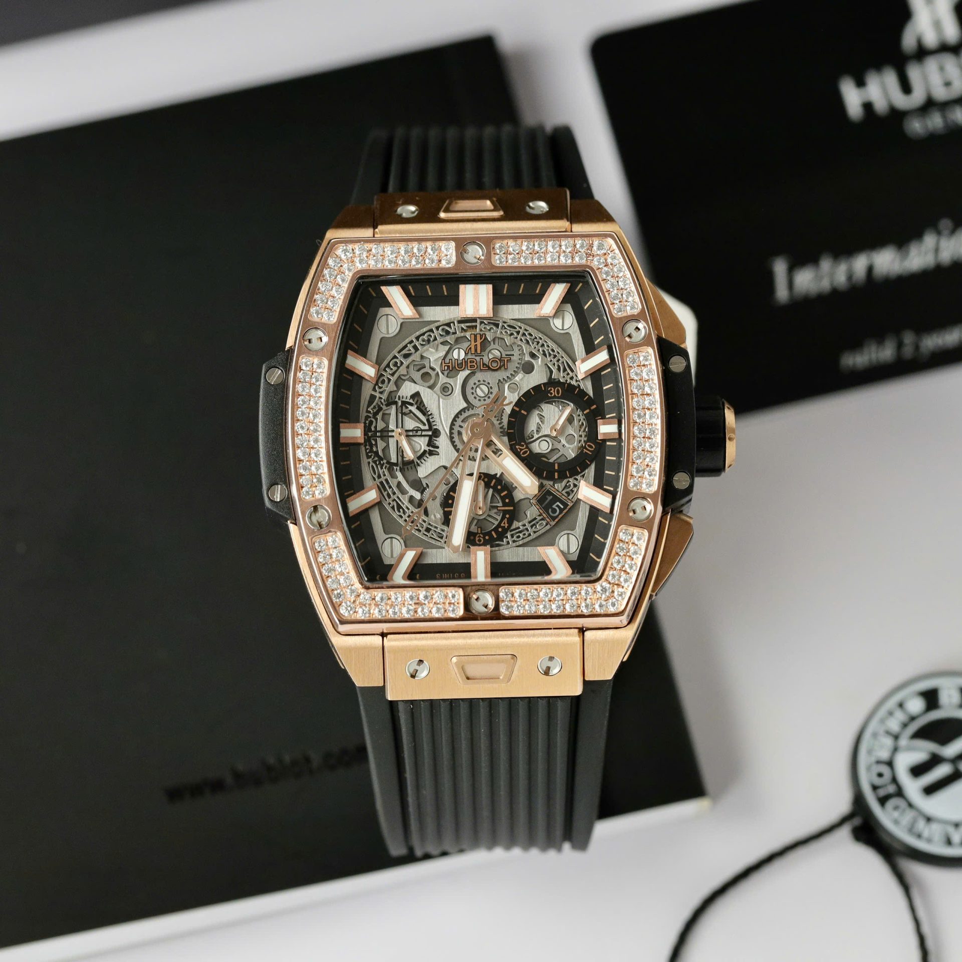 Hublot Spirit Of Big Bang King Gold Custom Moissanite Diamonds Hong Kong 42mm - Top club