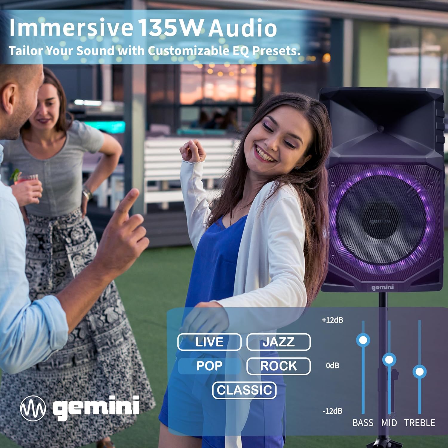 Gemini Sound Portable PA Speaker System with Bluetooth – 15