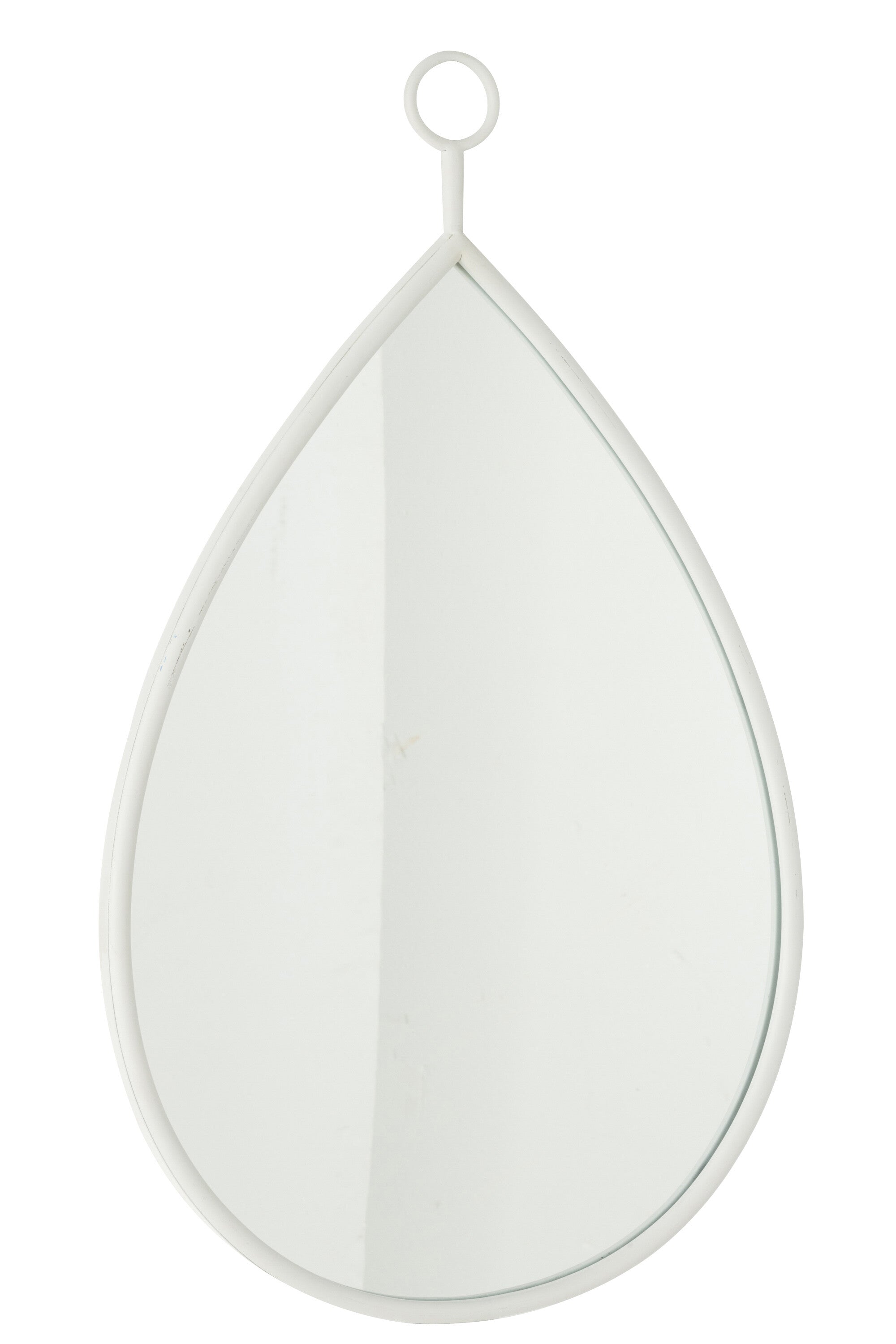 J-Line spiegel Drop - glas - wit - large - 45 x 74.5 cm