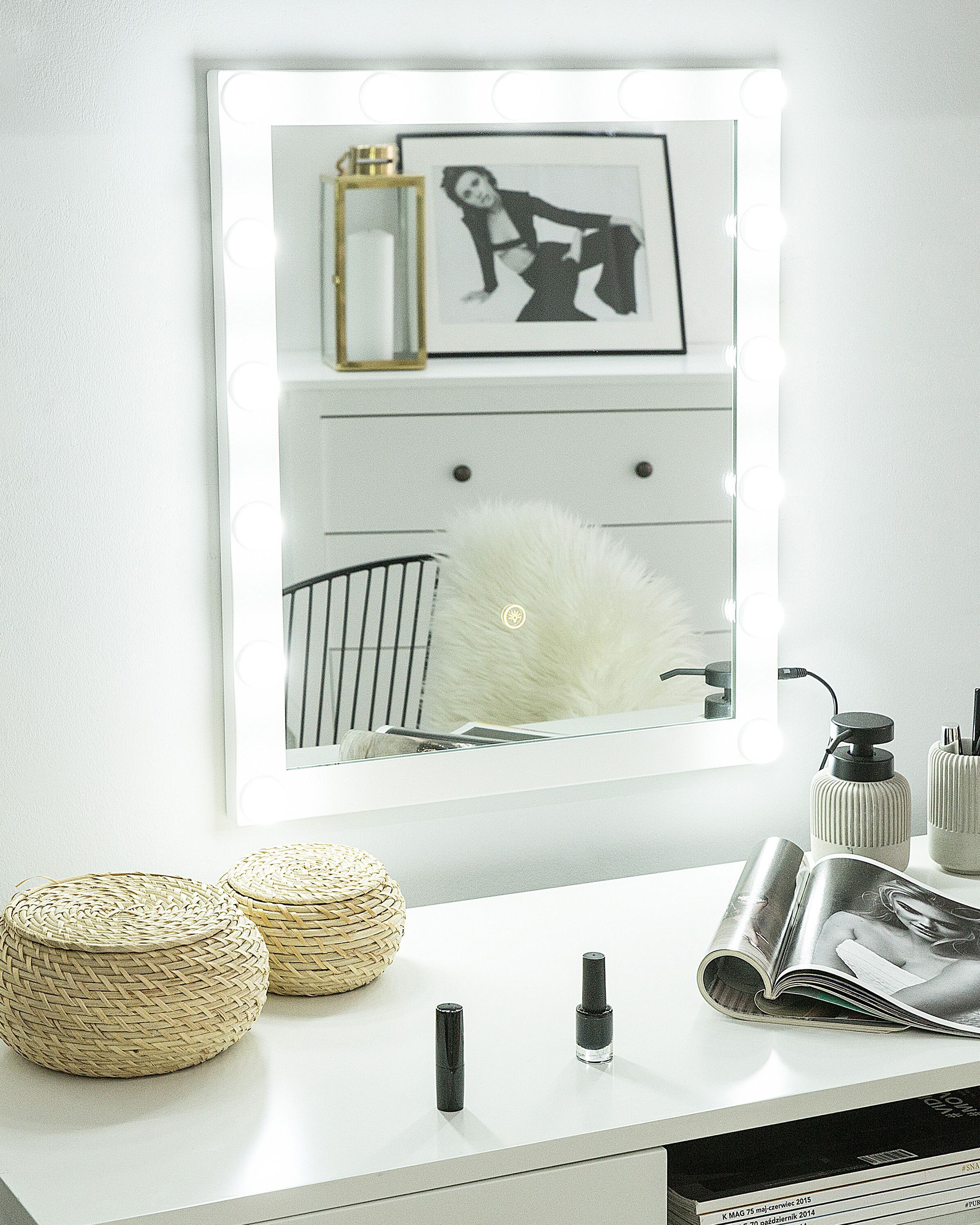 LED Bathroom Mirror ODENAS 50 cm 60 cm White