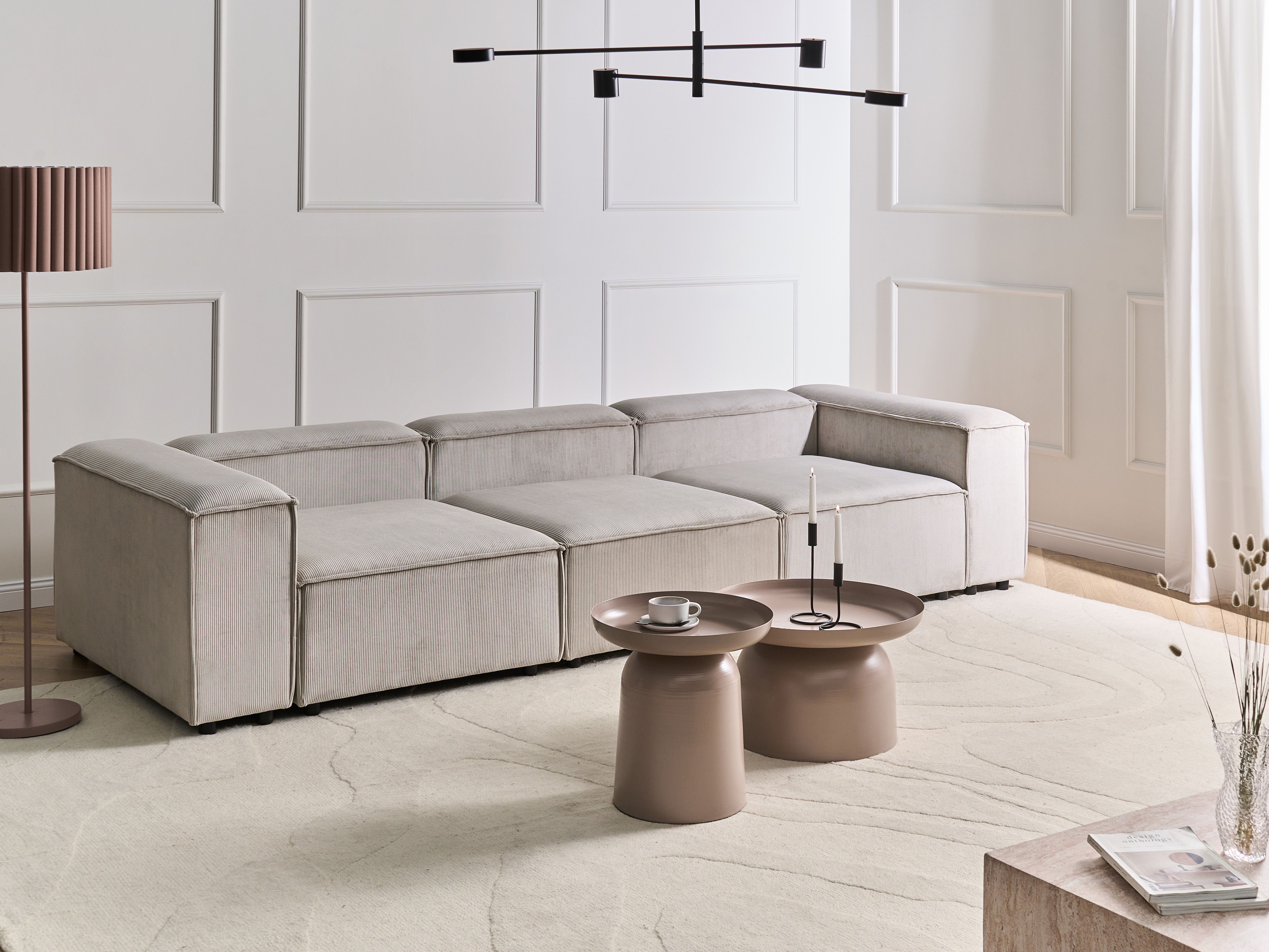Modular Sofa 3 Seater ARDAL Corduroy Taupe