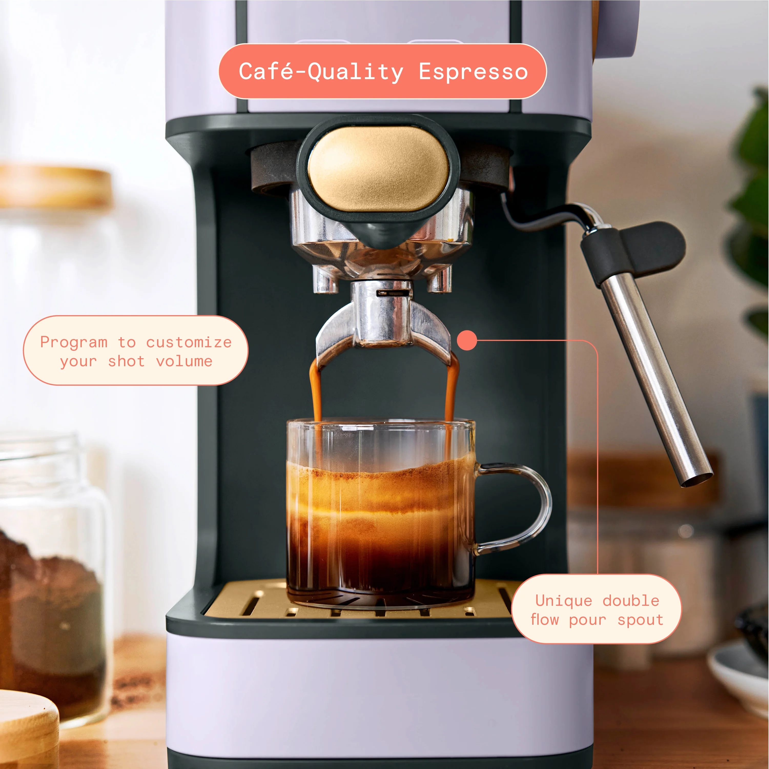 Beautiful Slim Espresso Machine with 20-Bar Pressure, Black Sesame by Drew Barrymore - Image 70
