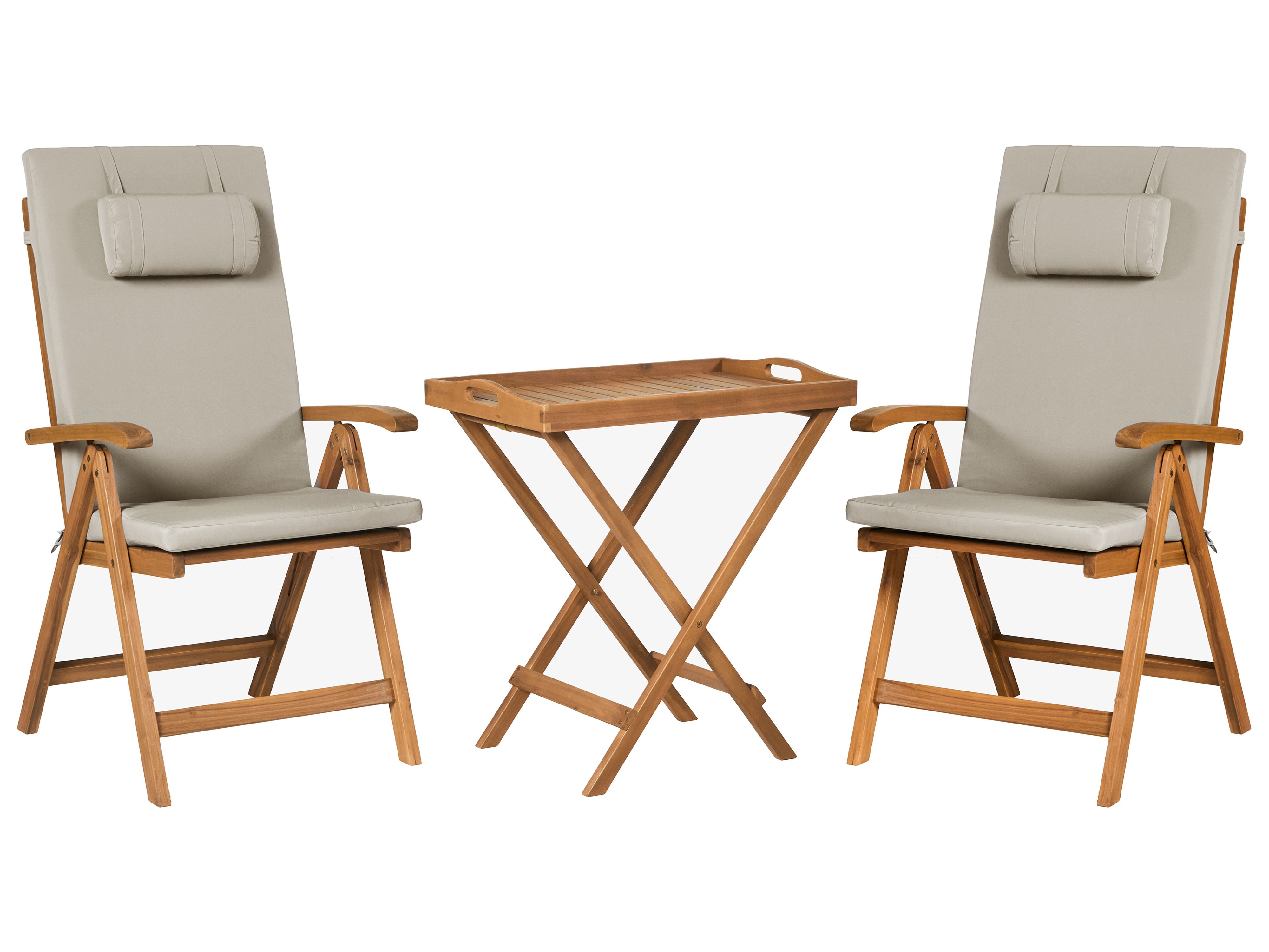 Bistro Set JAVA PREMIUIM Acacia Wood Taupe