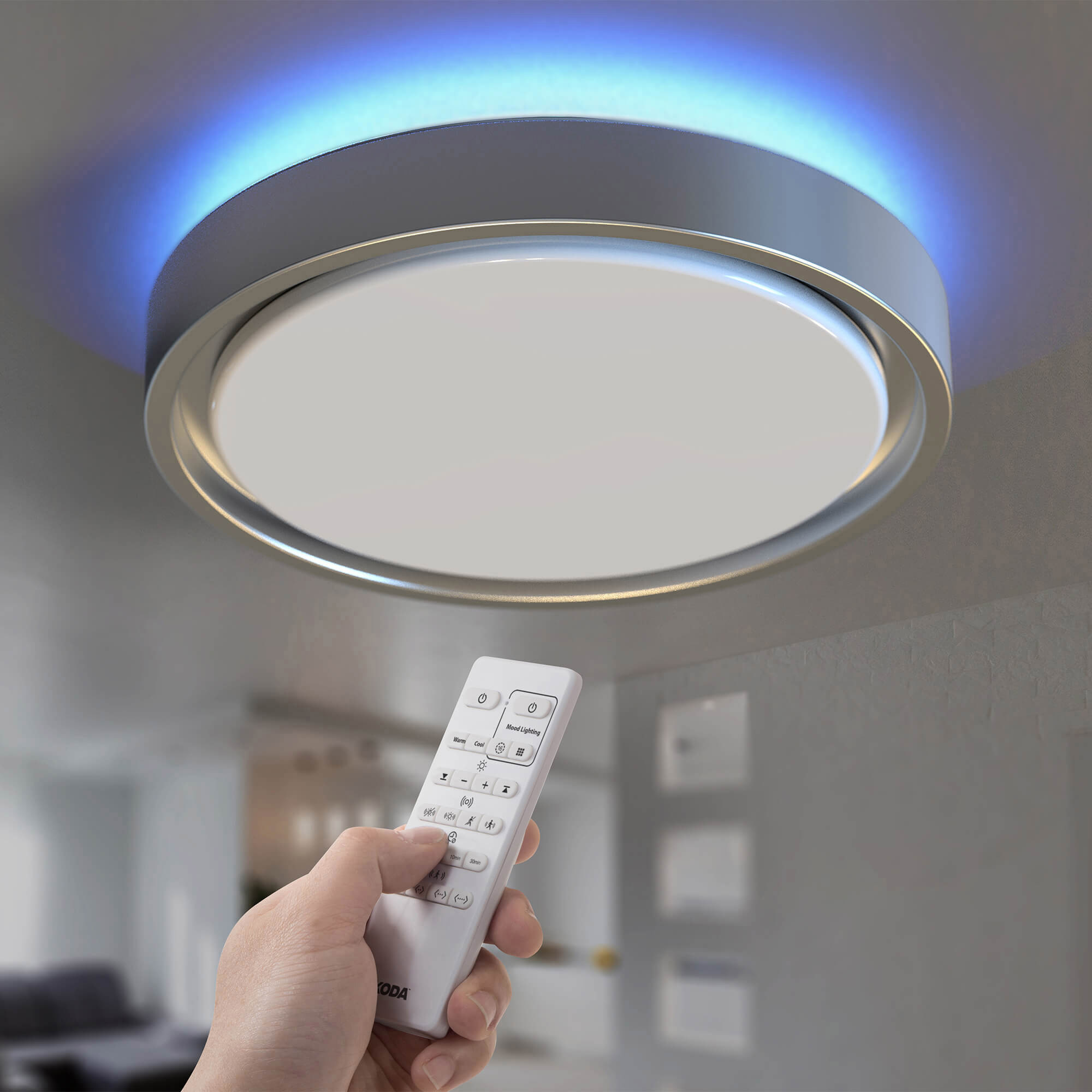 KODA 14' LED Ceiling Light with Mood Lighting and Motion Sensor - Image 7