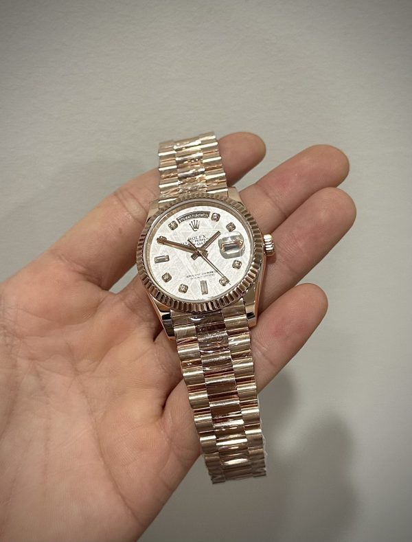 Rolex Day-Date 128235 Replica Watch Gold Wrapped Meteorite Dial 36mm - Top club