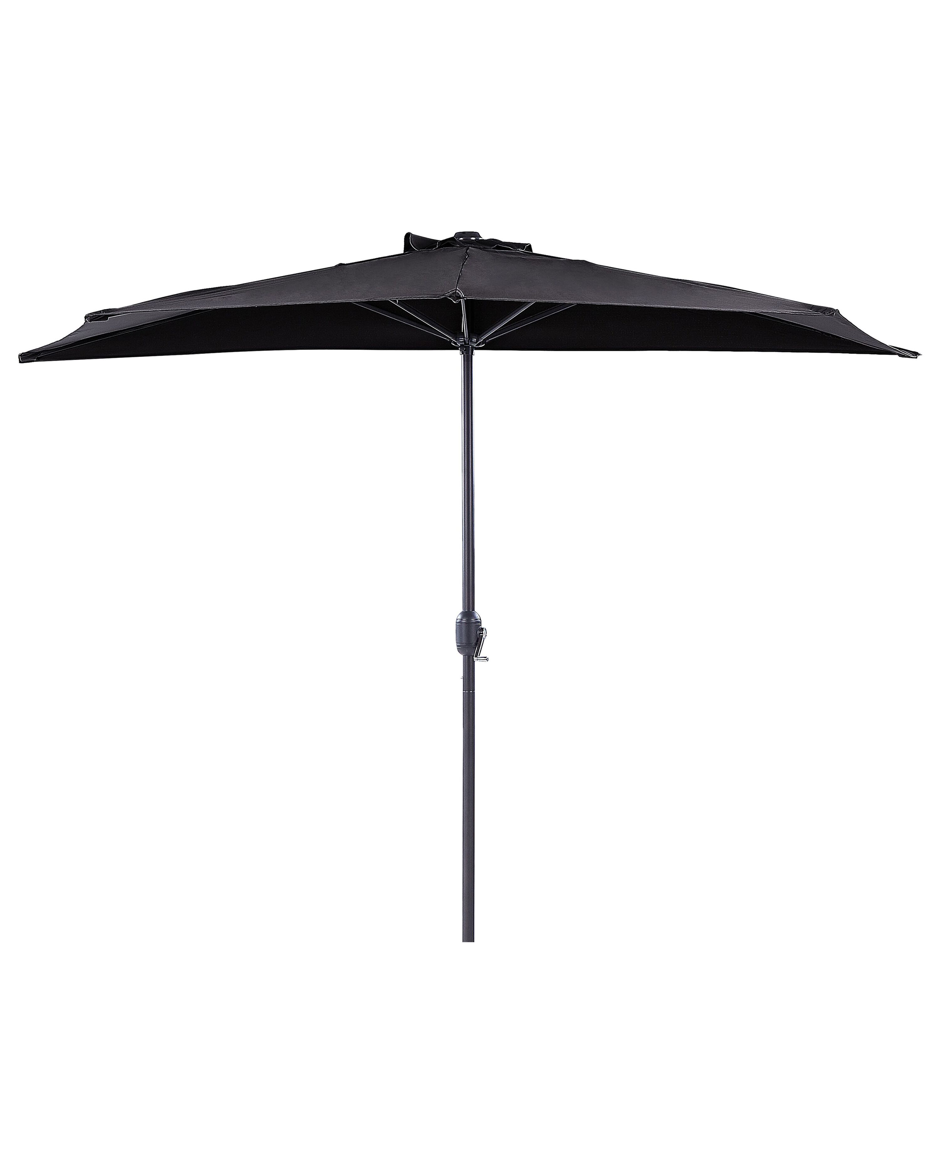 Half-Round Parasol 270 cm GALATI Black