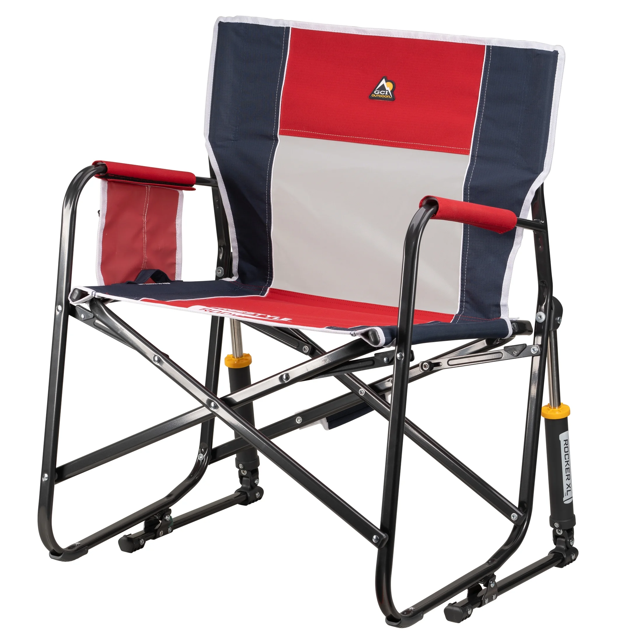 GCI Outdoor Freestyle Rocker XL Oversized Foldable Rocking Camp Chair, Pewter - Image 18