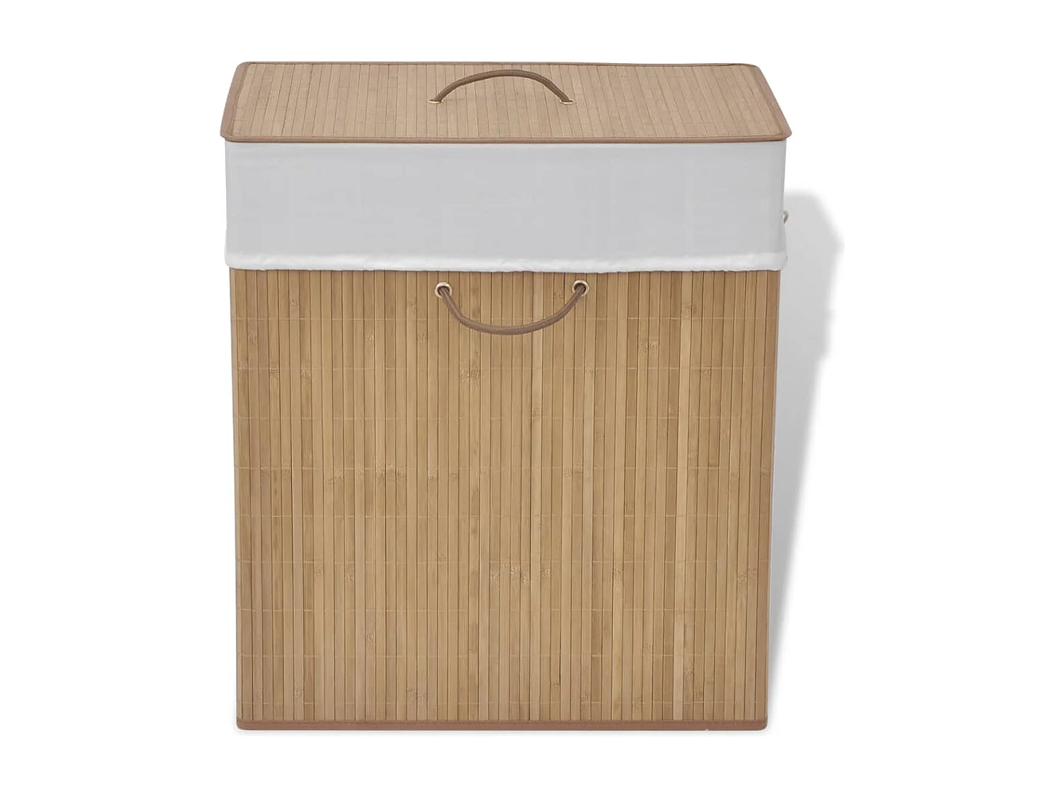 Panier à linge rectangulaire Bambou Naturel