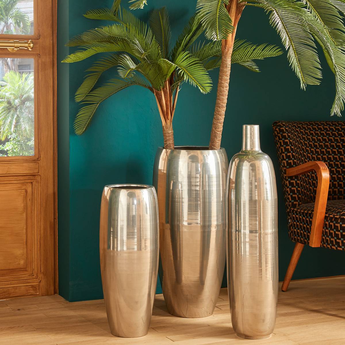 Vase "Reso" Silver, H.79 cm