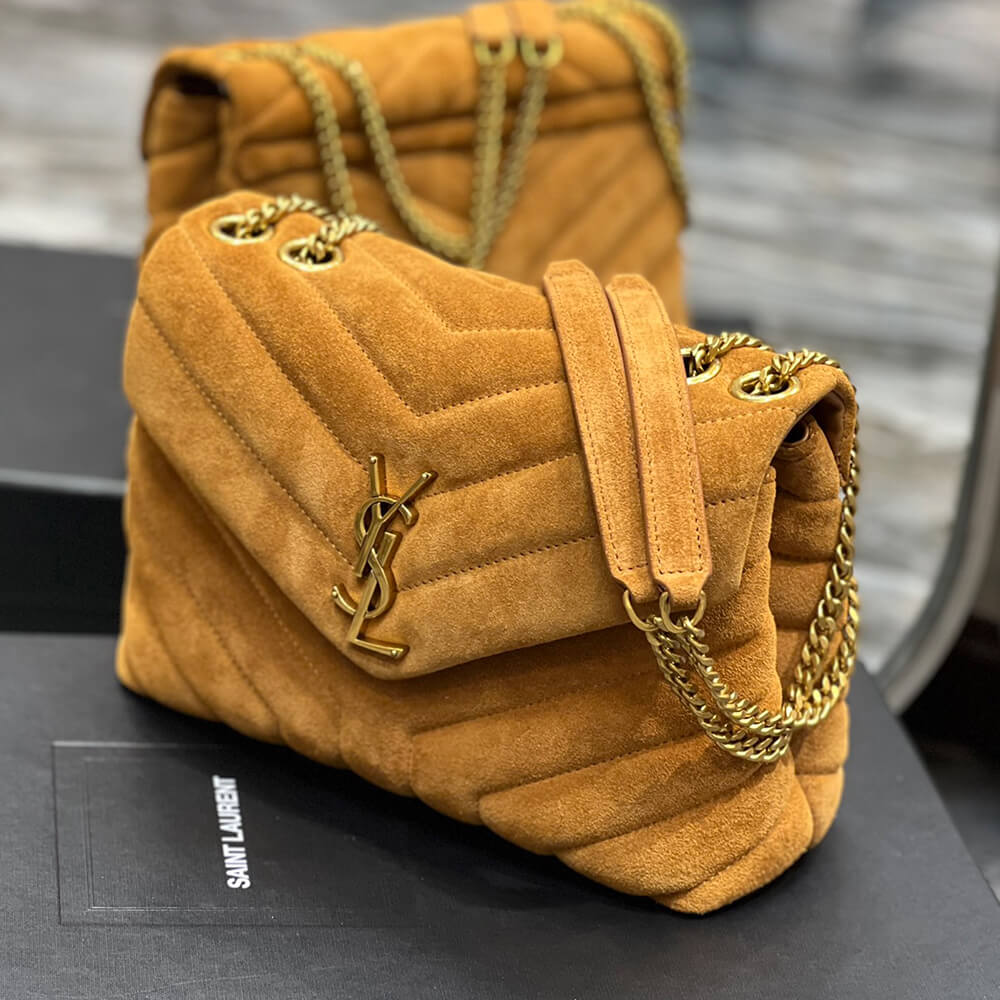 YSL Loulou Small Chain Bag In Y Quilted Suede1:1High-quality replica