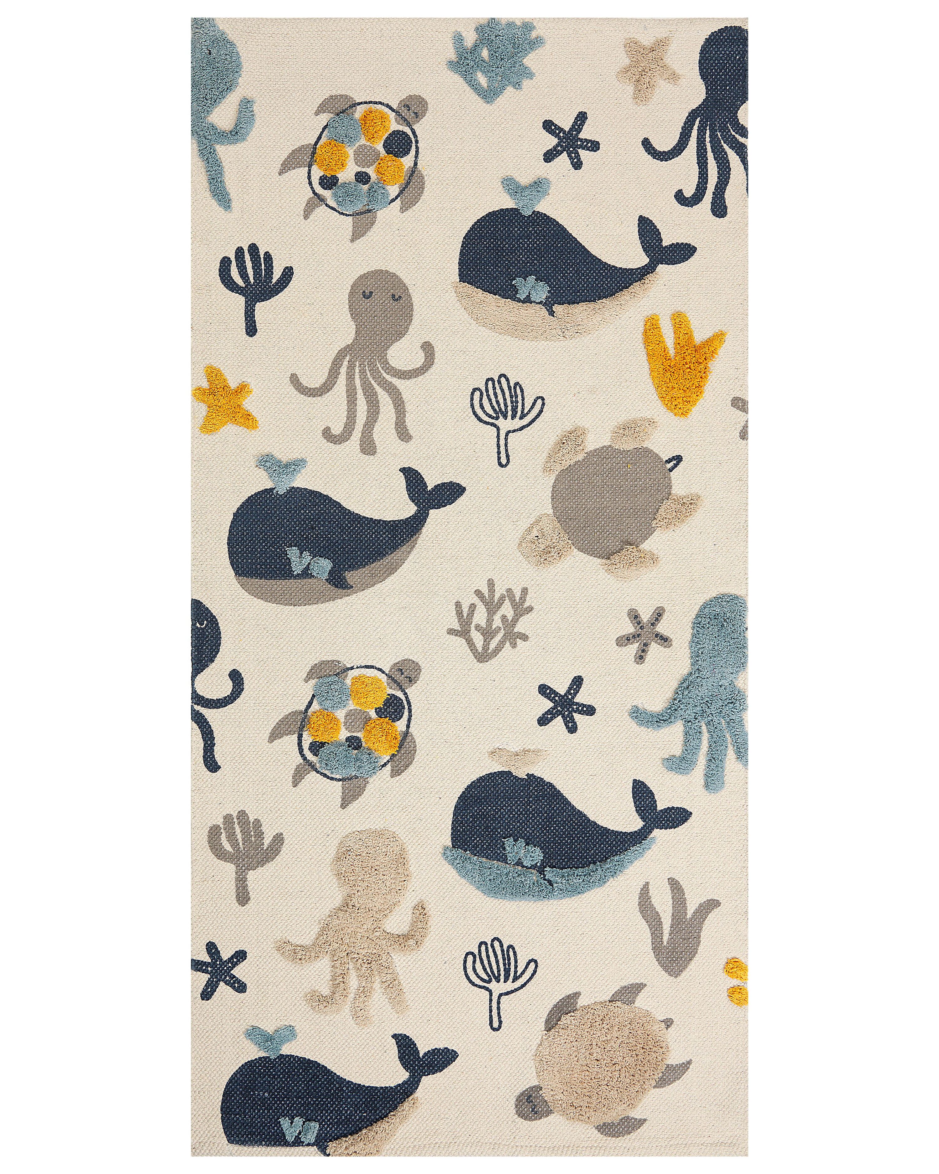 Kids Rug PORSEA Multicolour 80 x 150 cm Cotton