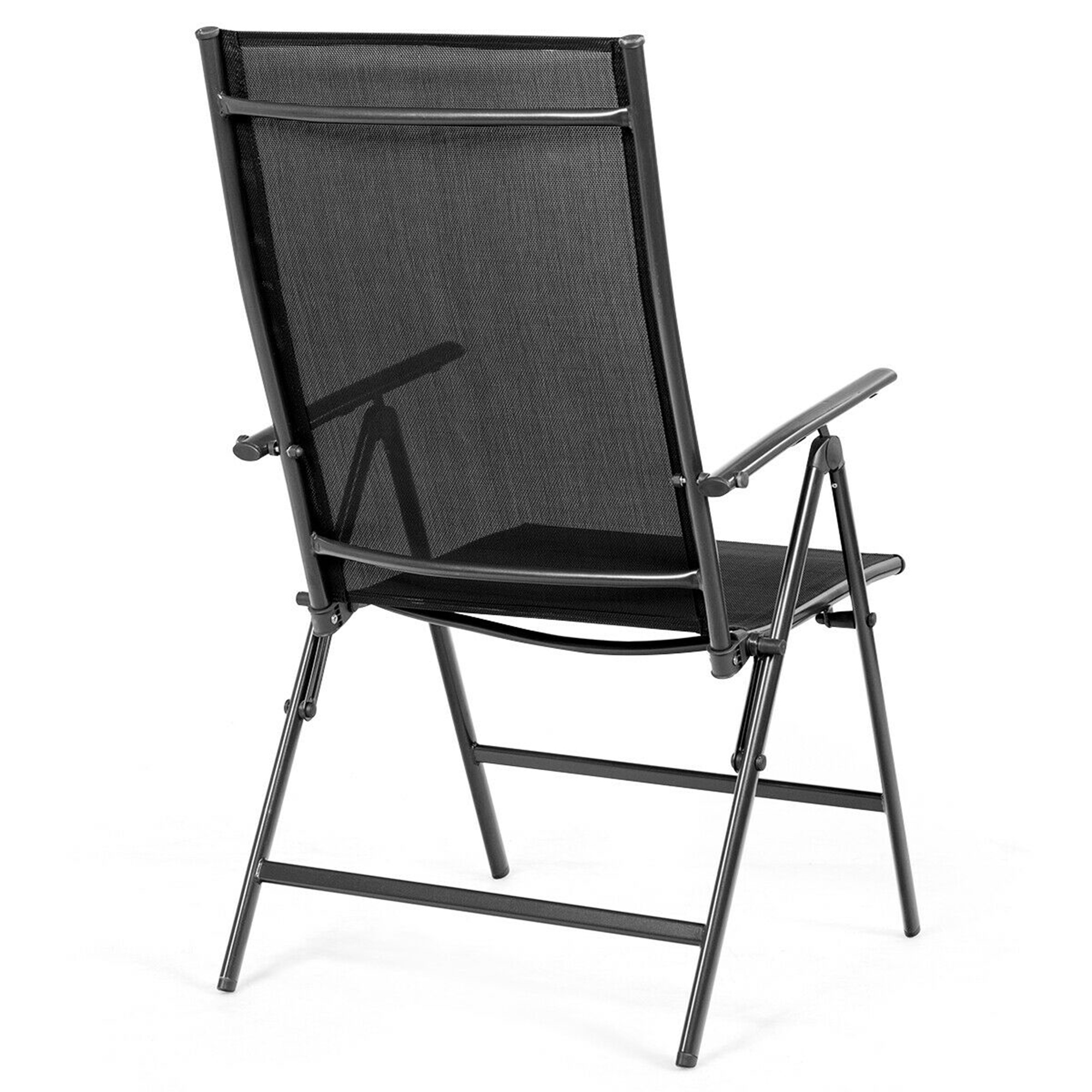 Gymax 4PCS Folding Chair Patio Garden Outdoor w/ Steel Frame Adjustable Backrest - Image 7