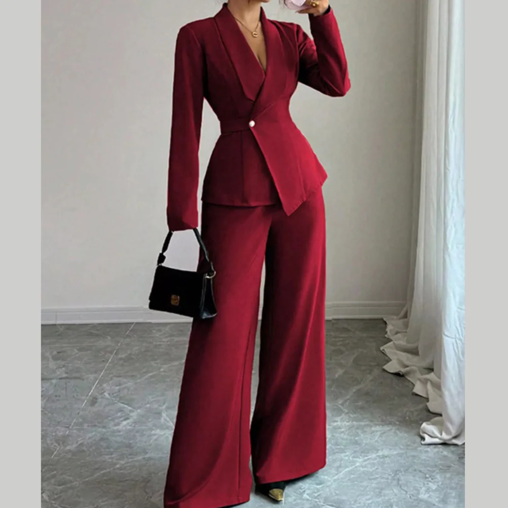 One Button Blazer and Pants Set - ZKZOOK