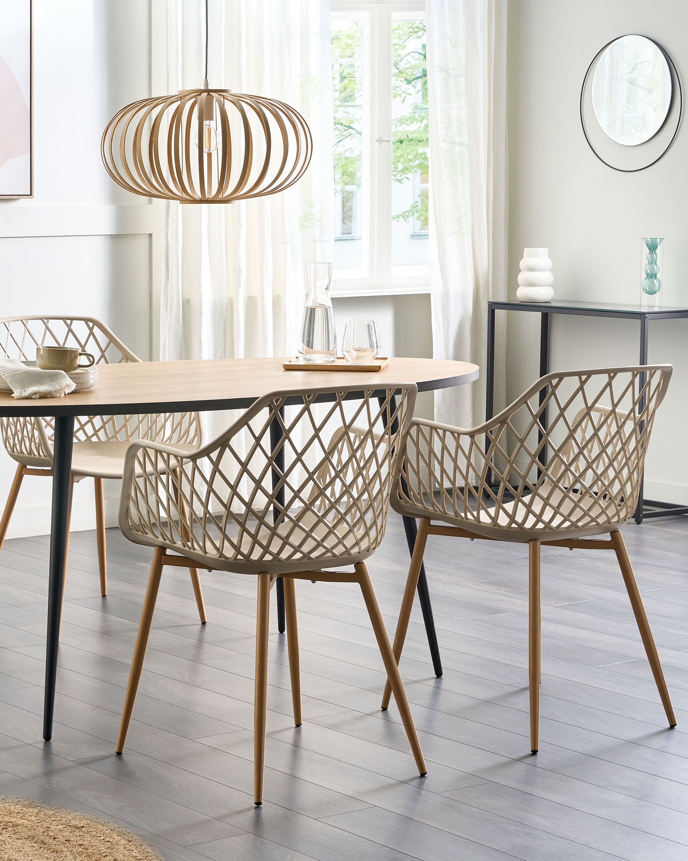 Set of 2 Dining Chairs NASHUA Beige