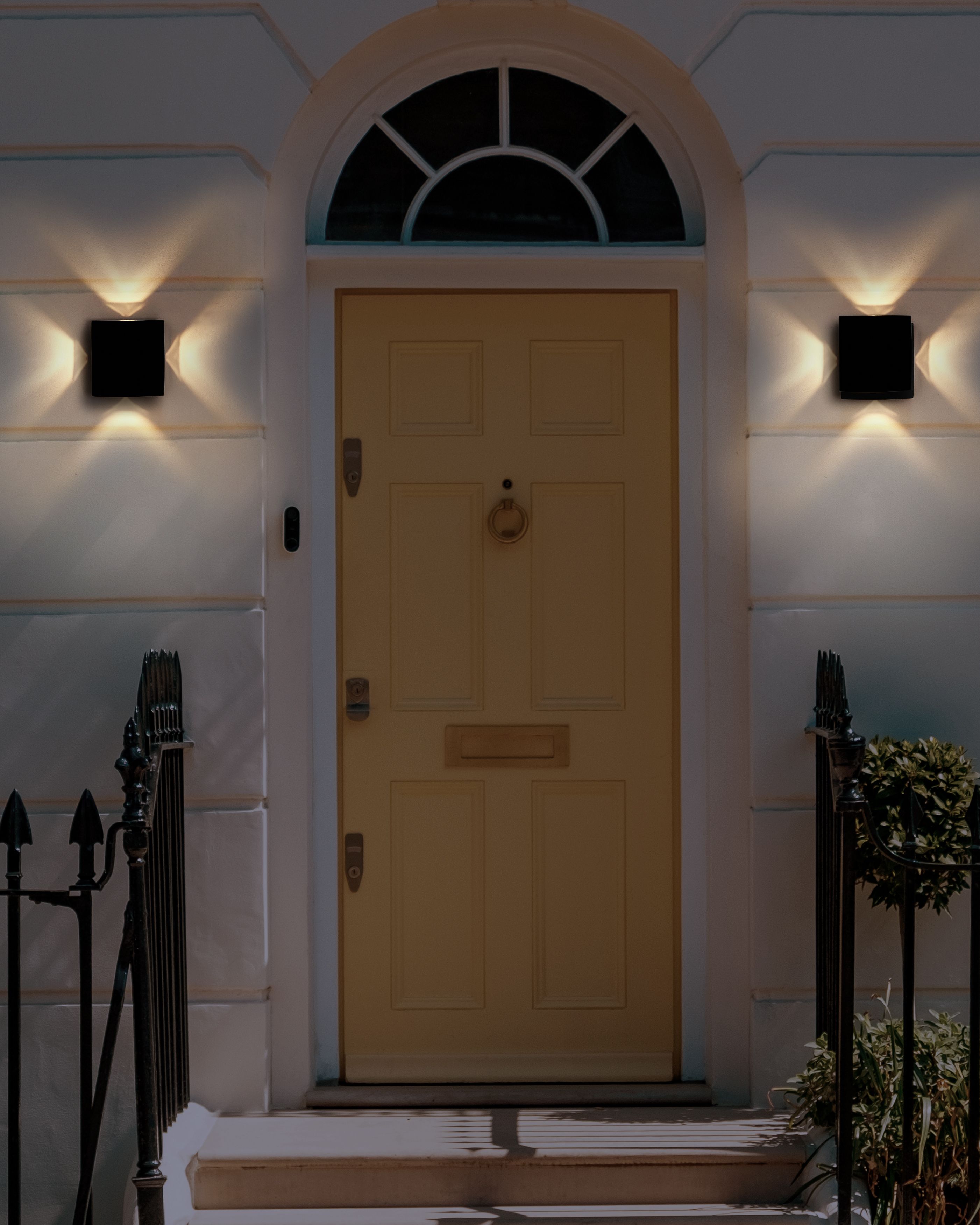 Set of 2 Outdoor LED Wall Lights RAMAPO Black