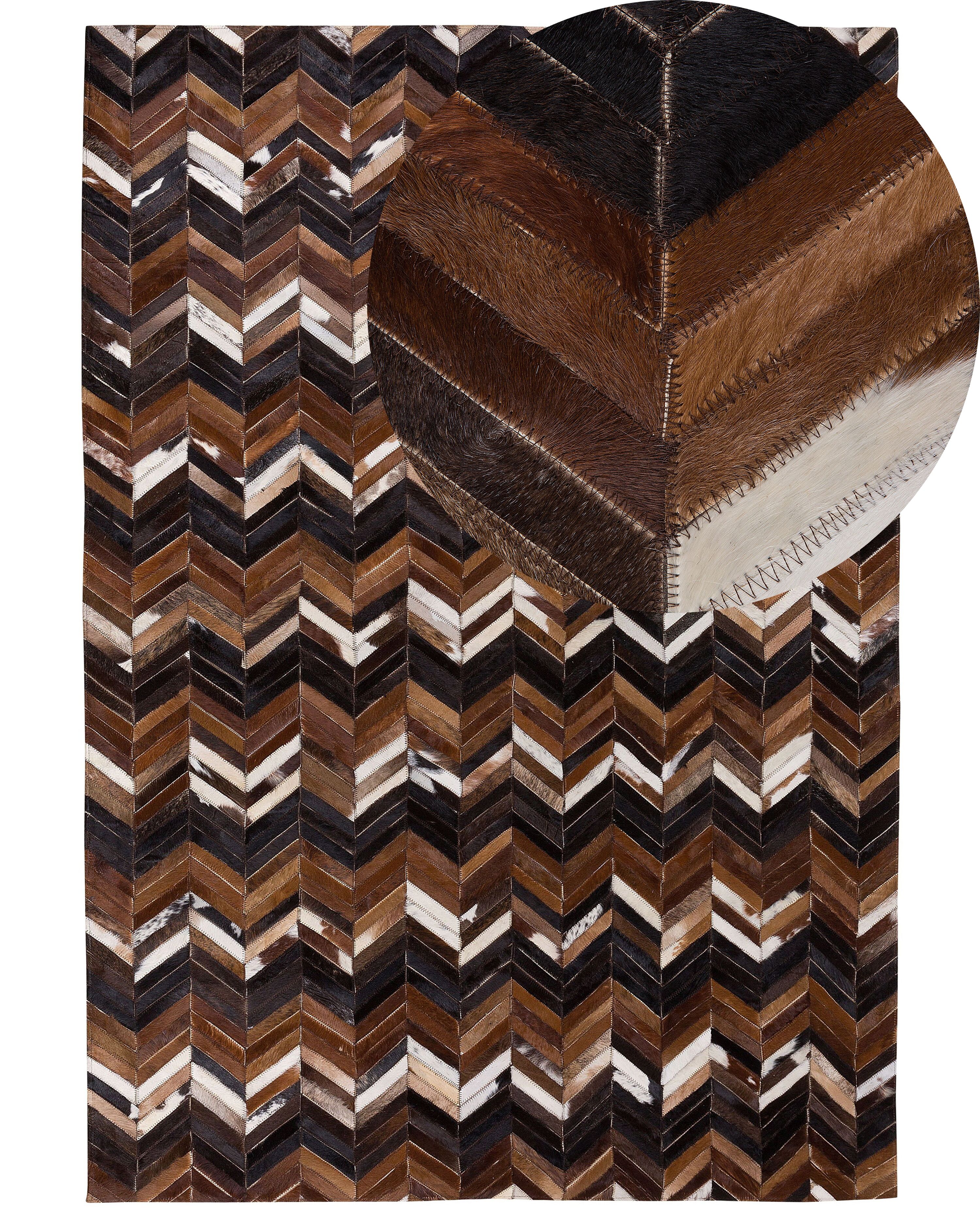 Rug BALAT Brown 160 x 230 cm Leather