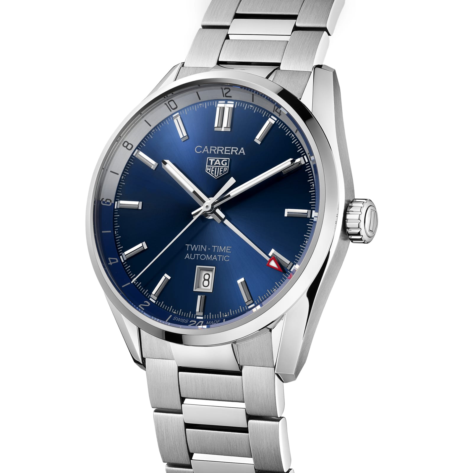 TAG Heuer Replica Watch Carrera Twin-Time Automatic 41 mm Steel(1:1 replica) - Elite Watch Atelier