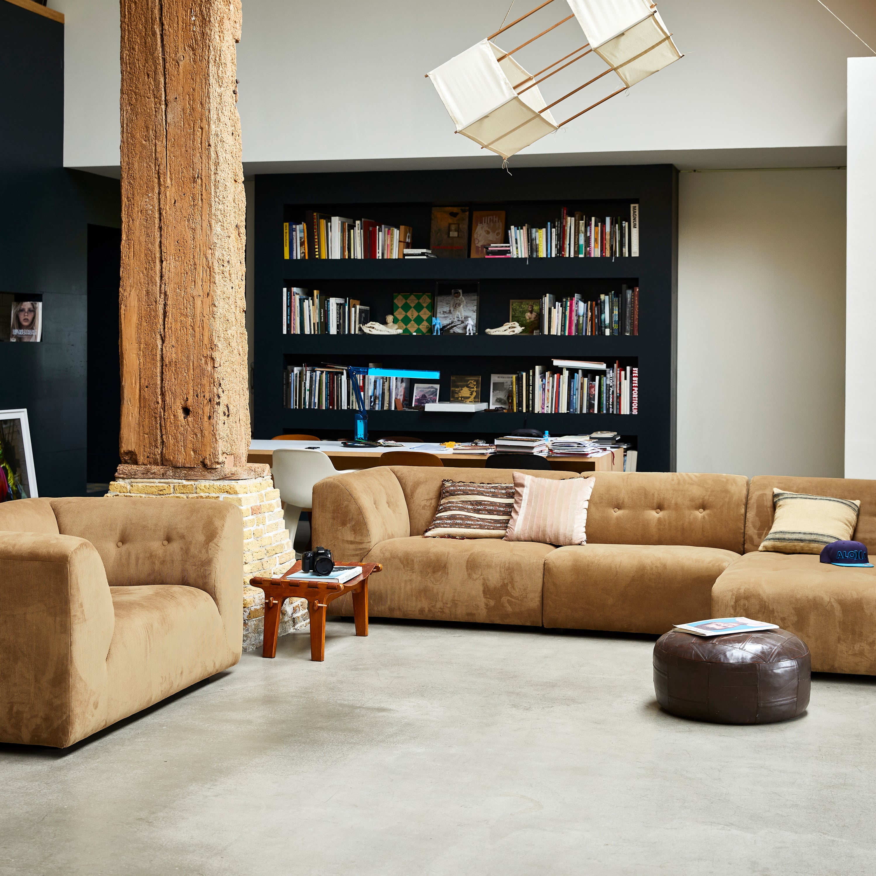 HKliving Vint Bank Element - Divan Links - Corduroy Rib - Bruin