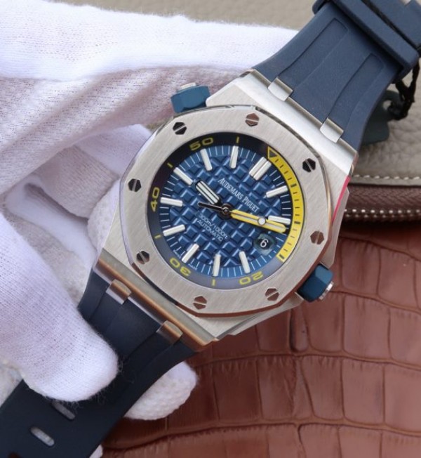 Replica Audemars Piguet JF Royal Oak Offshore Diver 2017 Blue 15710 Rubber Strap A3120 - Elite Watch Atelier
