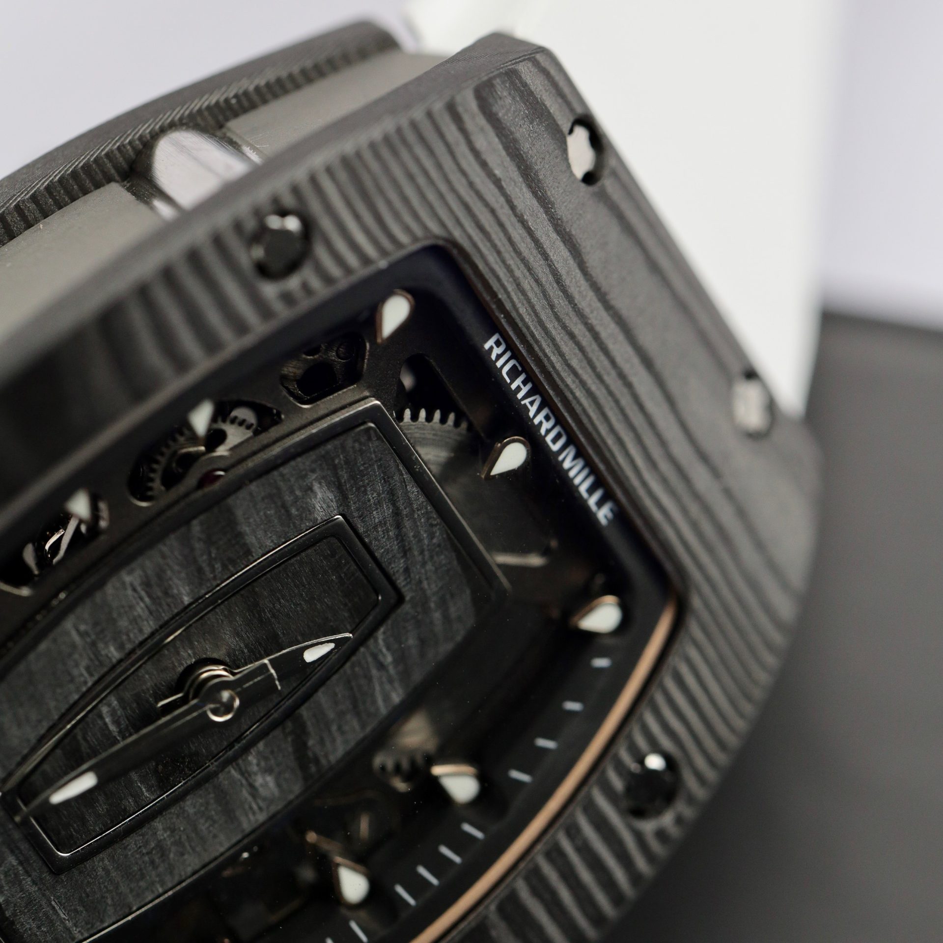 Richard Mille Replica 1:1 Watch RM07 Carbon White Rubber Strap Best Quality 36mm - Top club