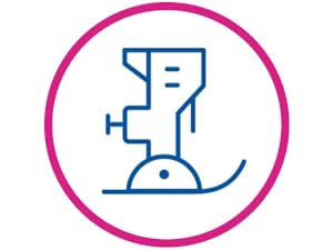 Icône d'un pied de biche dans un cercle magenta