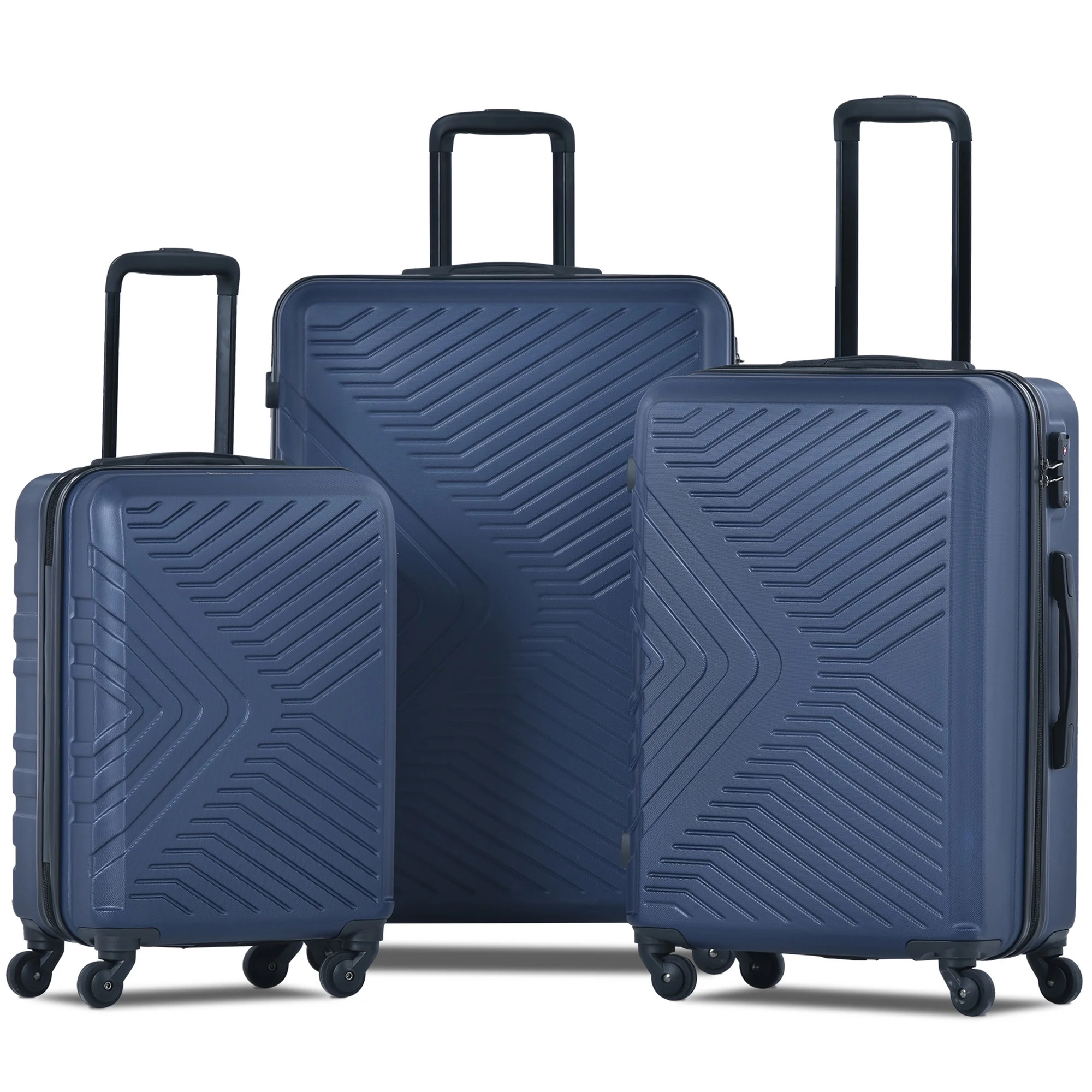 3 Piece Navy Luggage Travel Set, 20