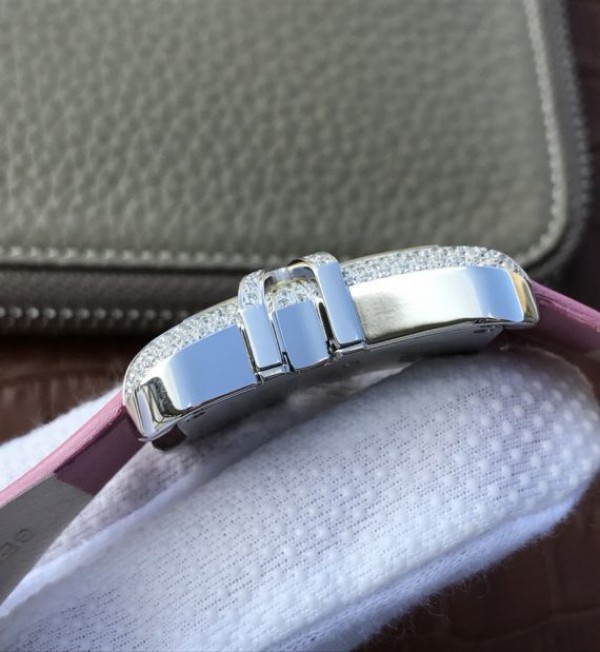 Replica Cartier High Jewelry Watches WJ306014 Pink Dial Pink Fabric Strap - Top club