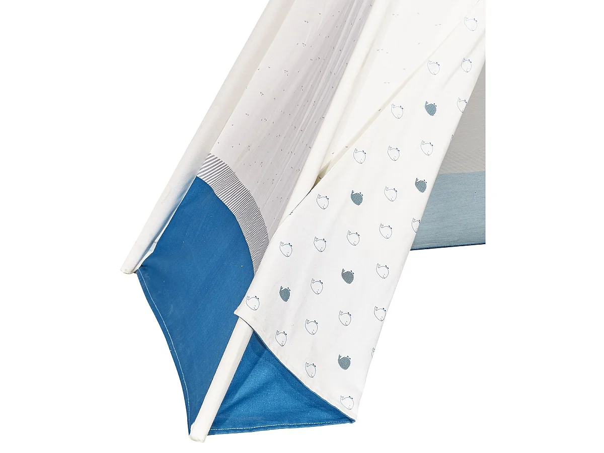 Tipi en toile en coton blanc BLUE BALEINE - Sauthon