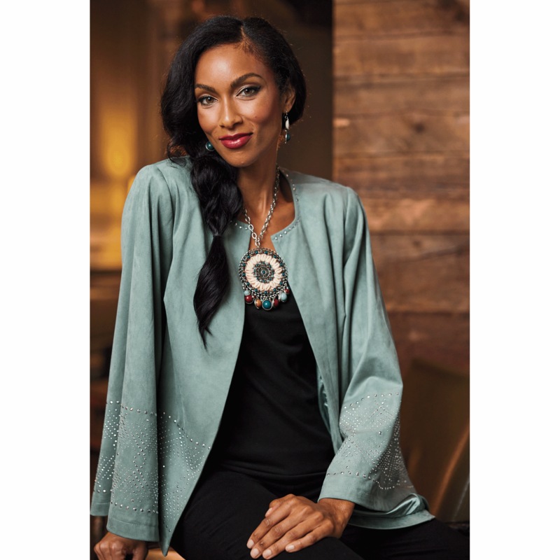 Miranda Faux-Suede Jacket - MIDNIGHT VELVET CATALOG