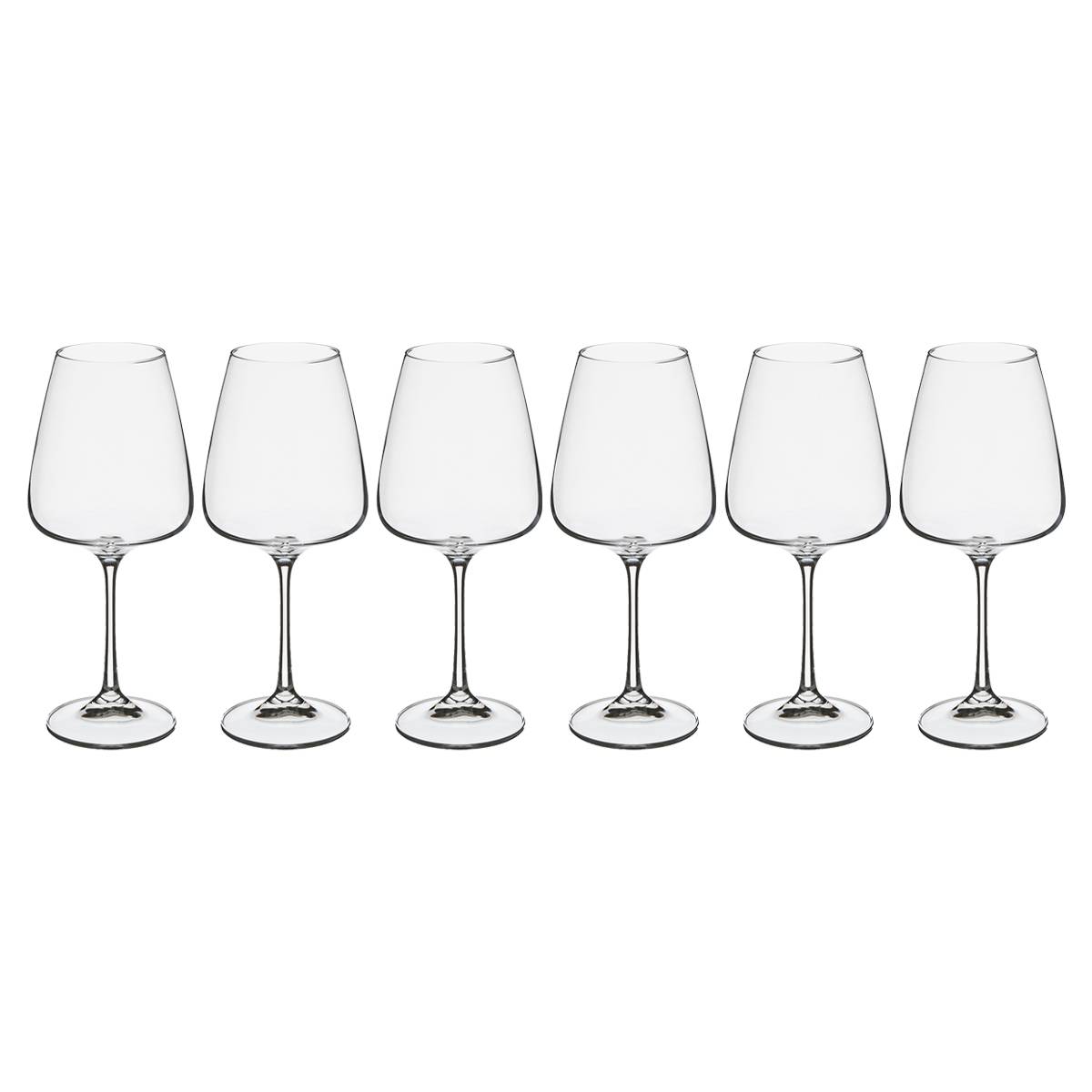 Set of 6 water glasses "Selenga" 450 ml, Transparent