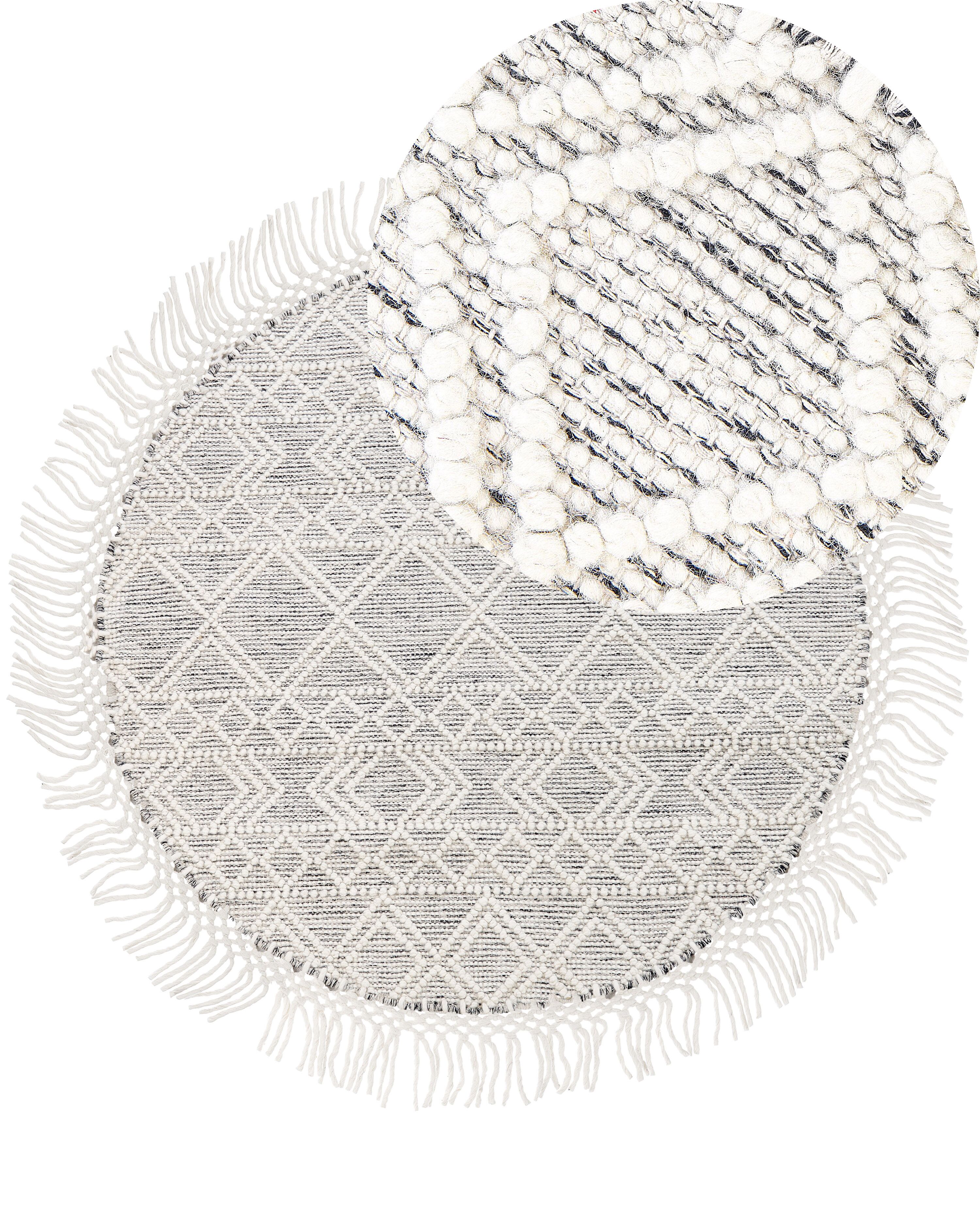 Rug BULDAN Grey ø 140 cm Wool