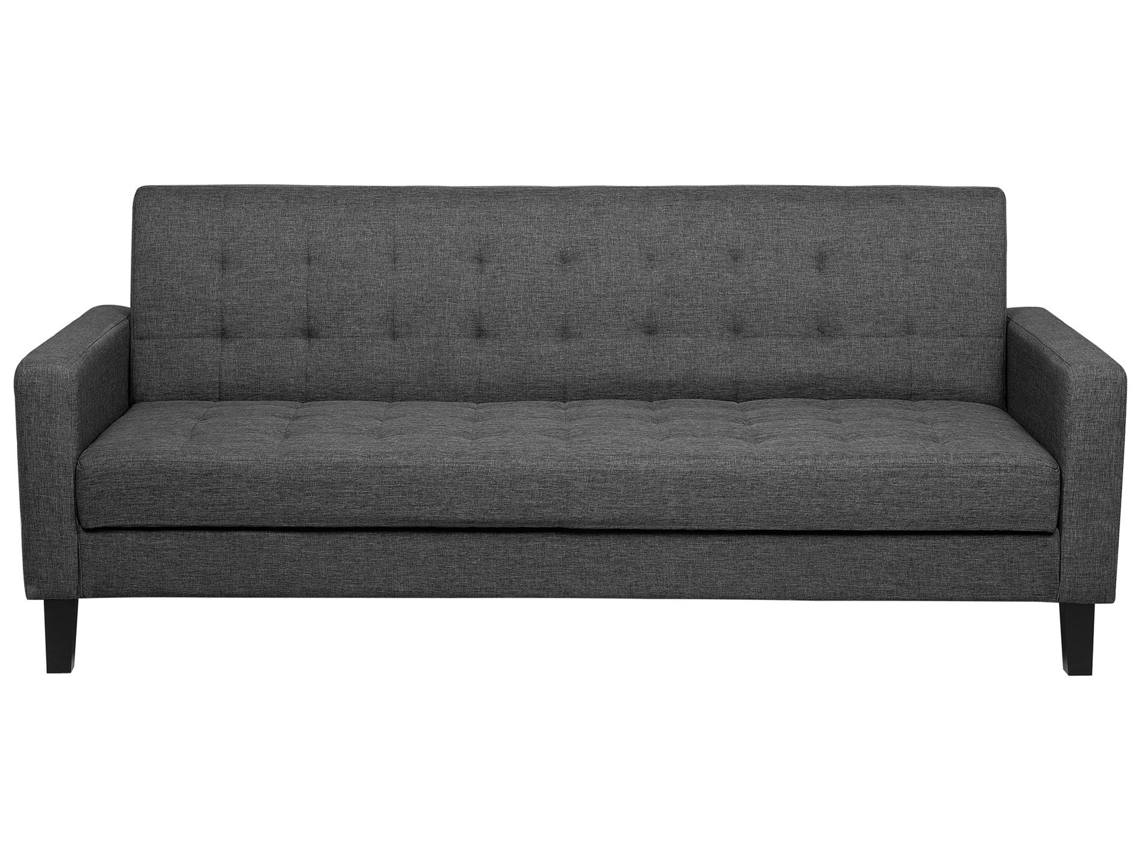 Sofa Bed 3 Seater VEHKOO Fabric Dark Grey