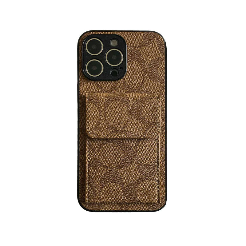 Coach iPhone Case With  Wallet Coffee-HP240513 - Wholesale & Influencer