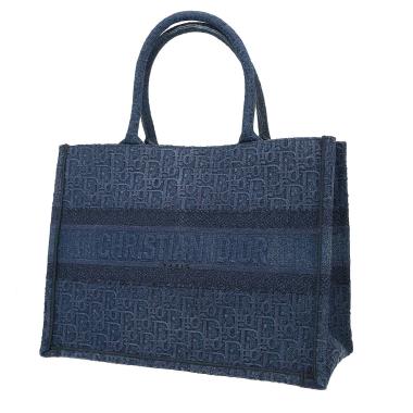 Dior Book Tote shopping bag in blue monogram denim canvas1:1High-quality replica