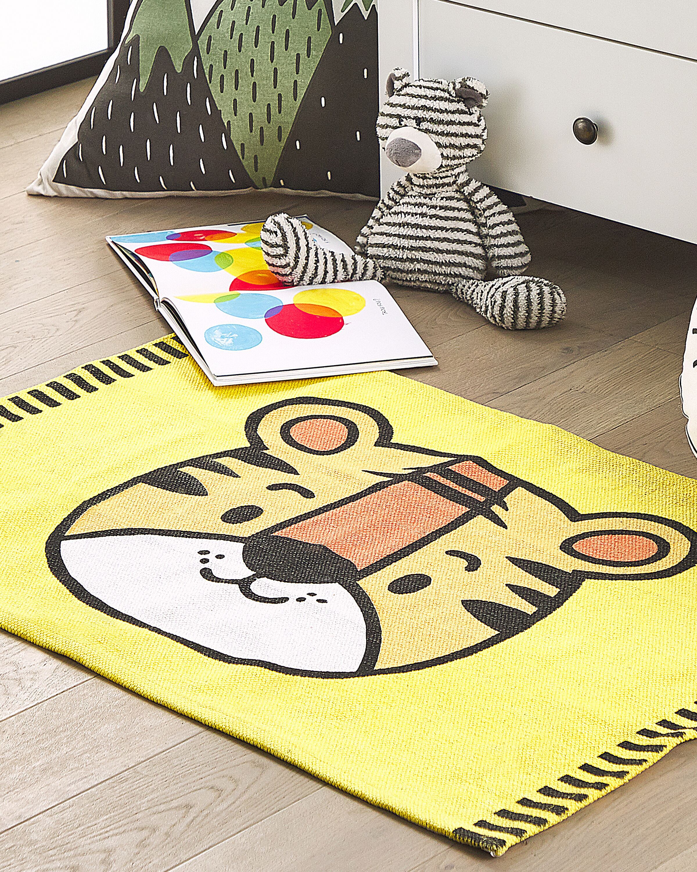 Kids Rug RANCHI Yellow 60 x 90 cm Cotton