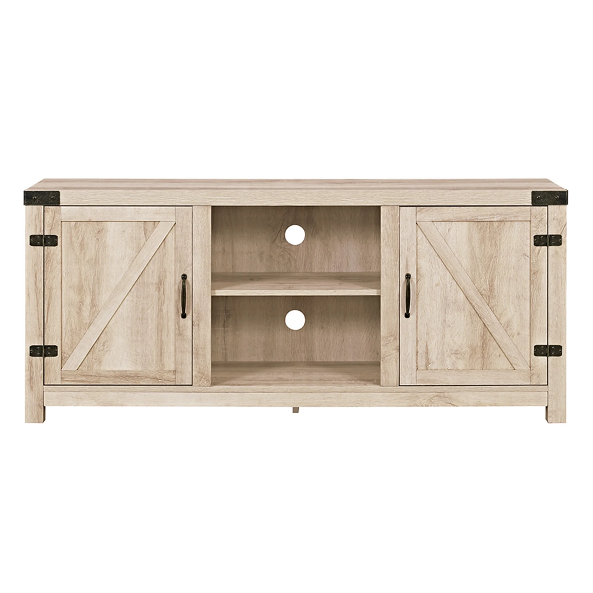 Walker Edison Modern Farmhouse Barn Door TV Stand for TVs up to 65", Grey Wash - Image 31
